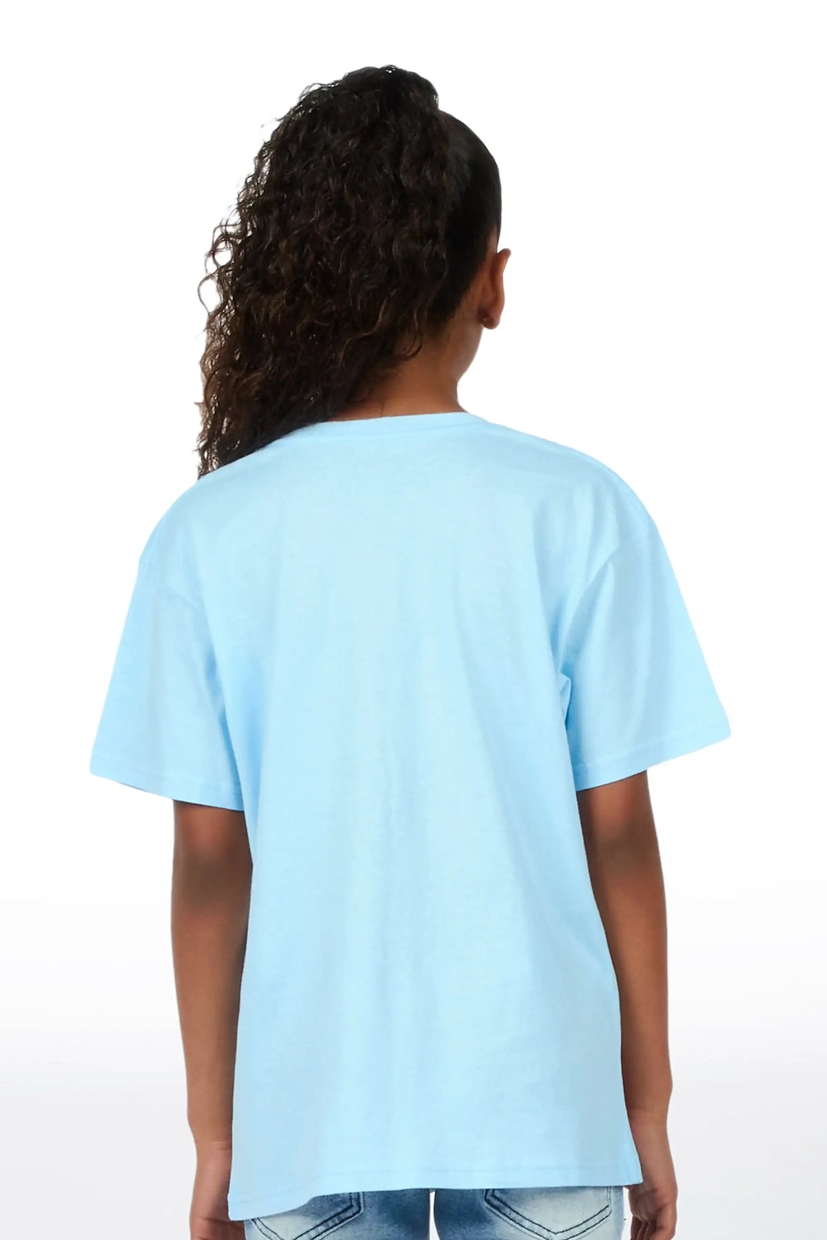 Girls Tyca Light Blue Graphic T-Shirt
