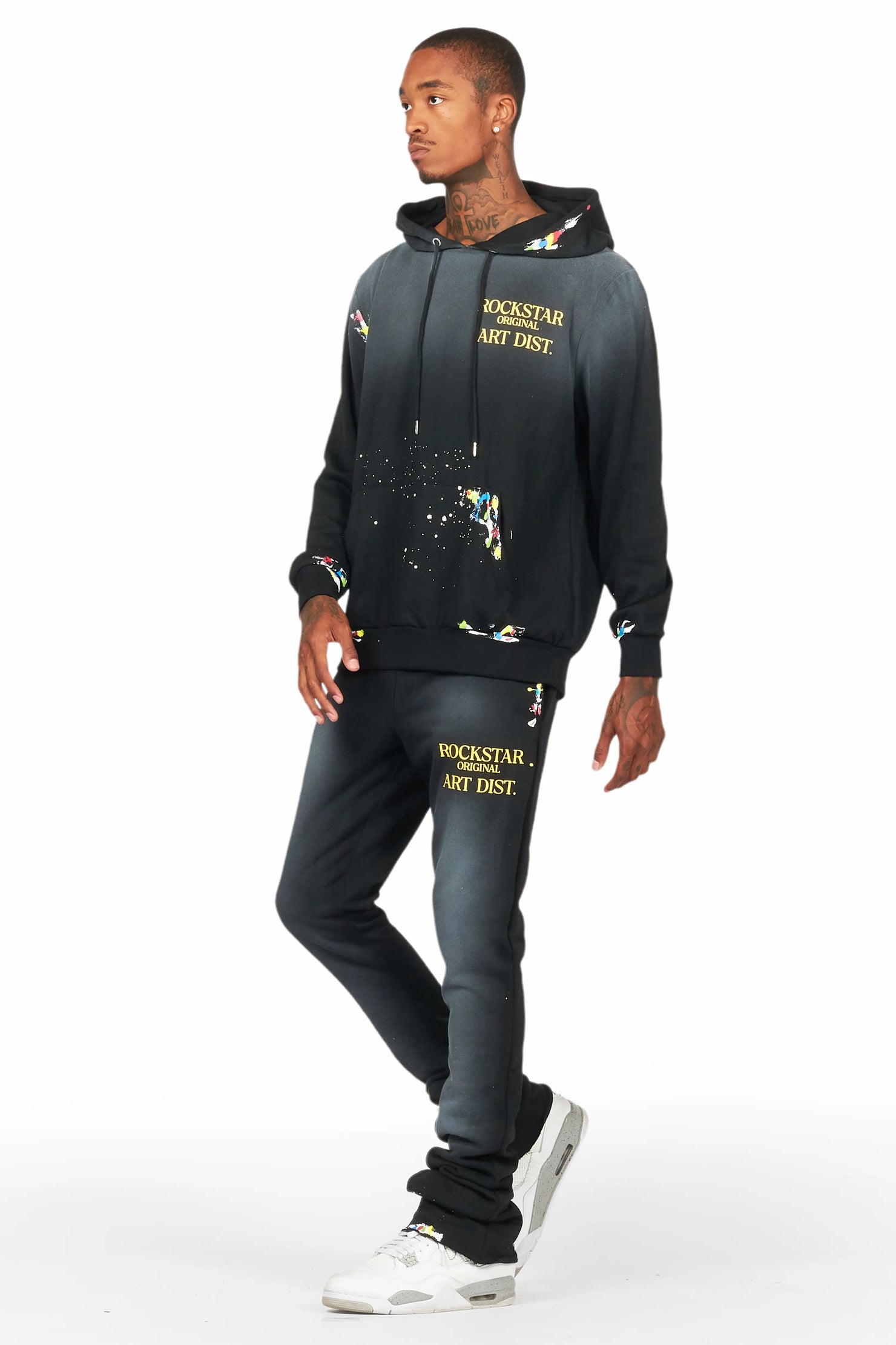 Rockstar Art Dist. Black/Yellow Super Stacked Track Set