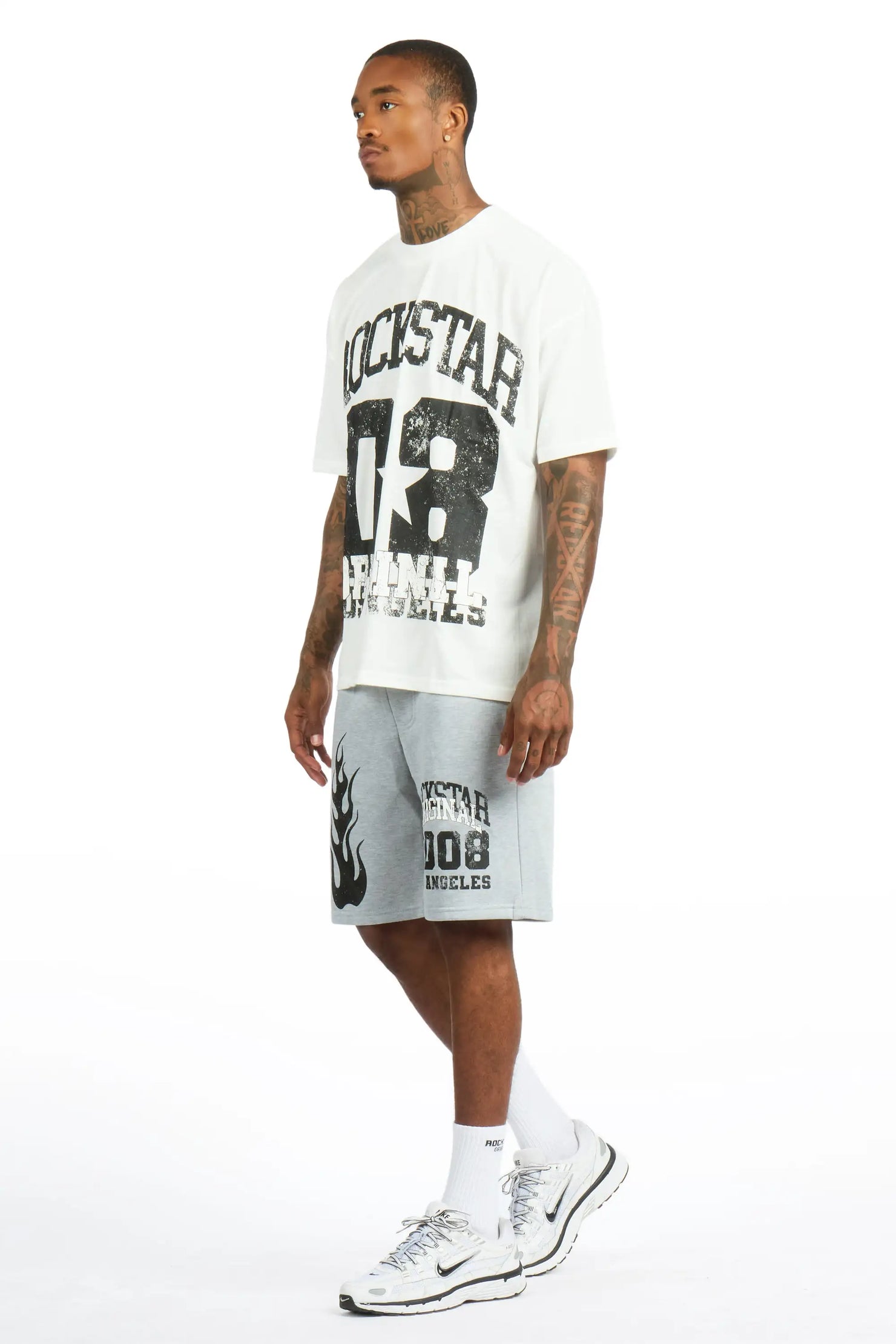 Edel White T-Shirt Short Set