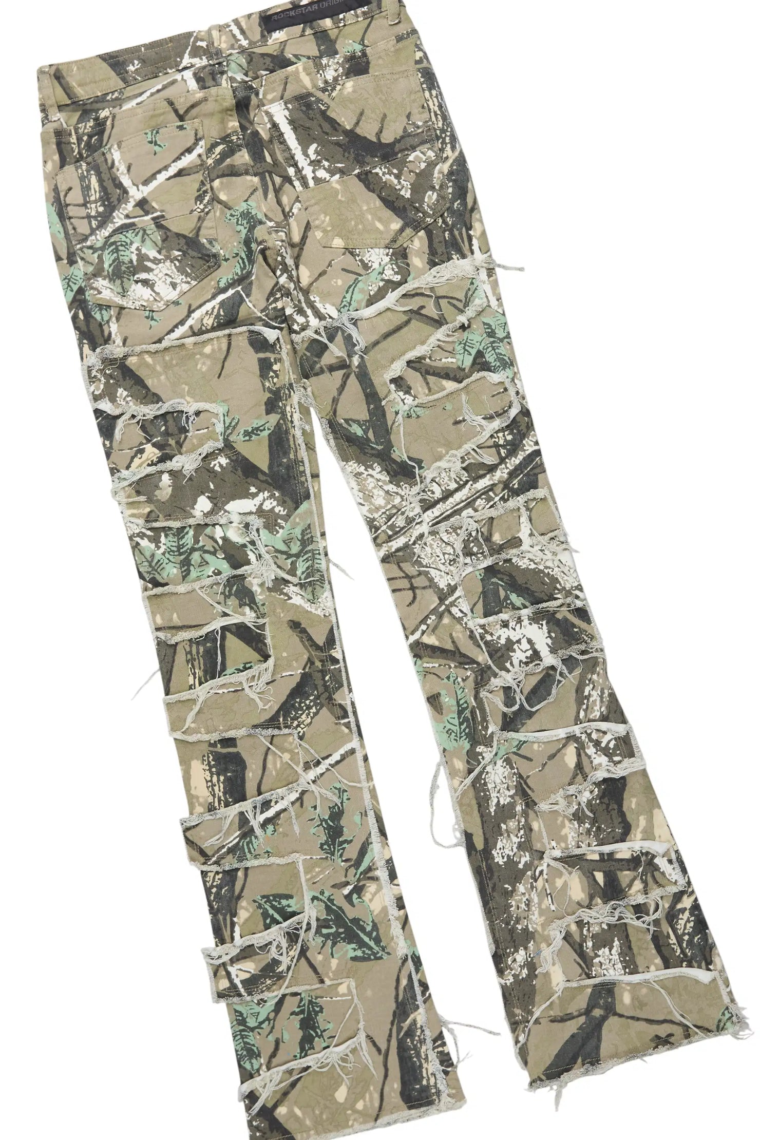 Saxon Black/Camo Hoodie/Stacked Flare Jean Set
