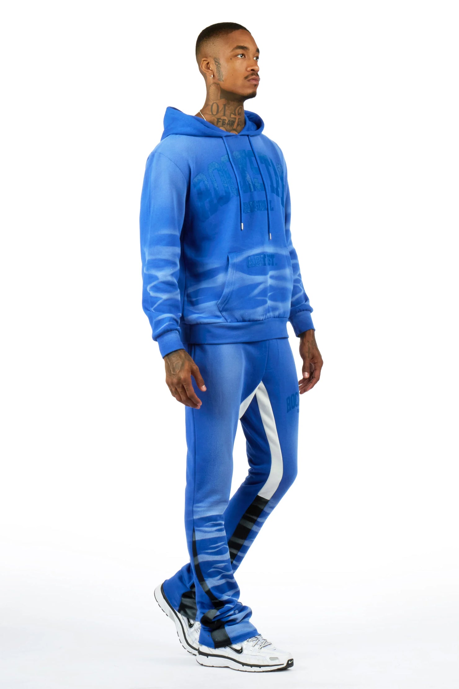 Nelly 2.0 Royal Blue Hoodie/Stacked Flare Track Set