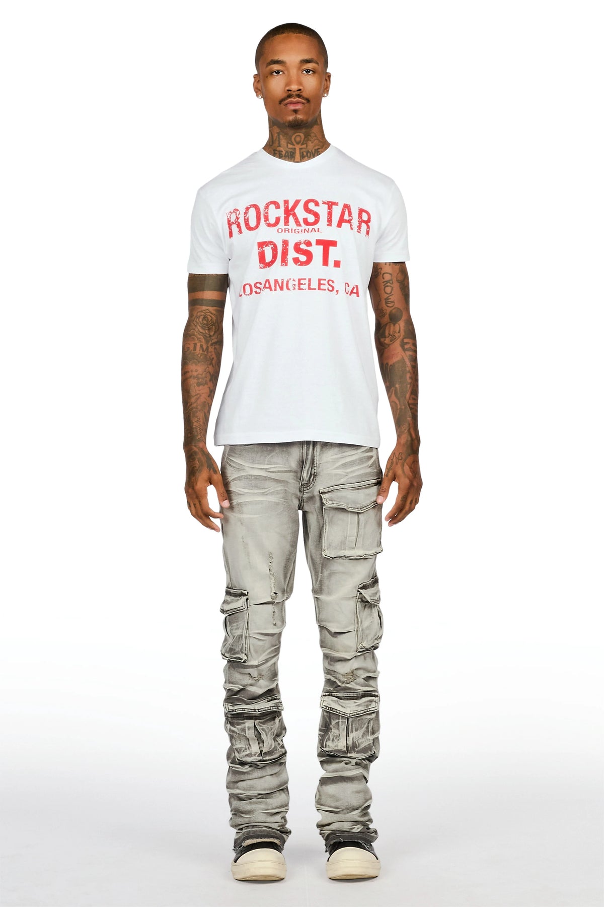 Gentry Light Grey Stacked Jean
