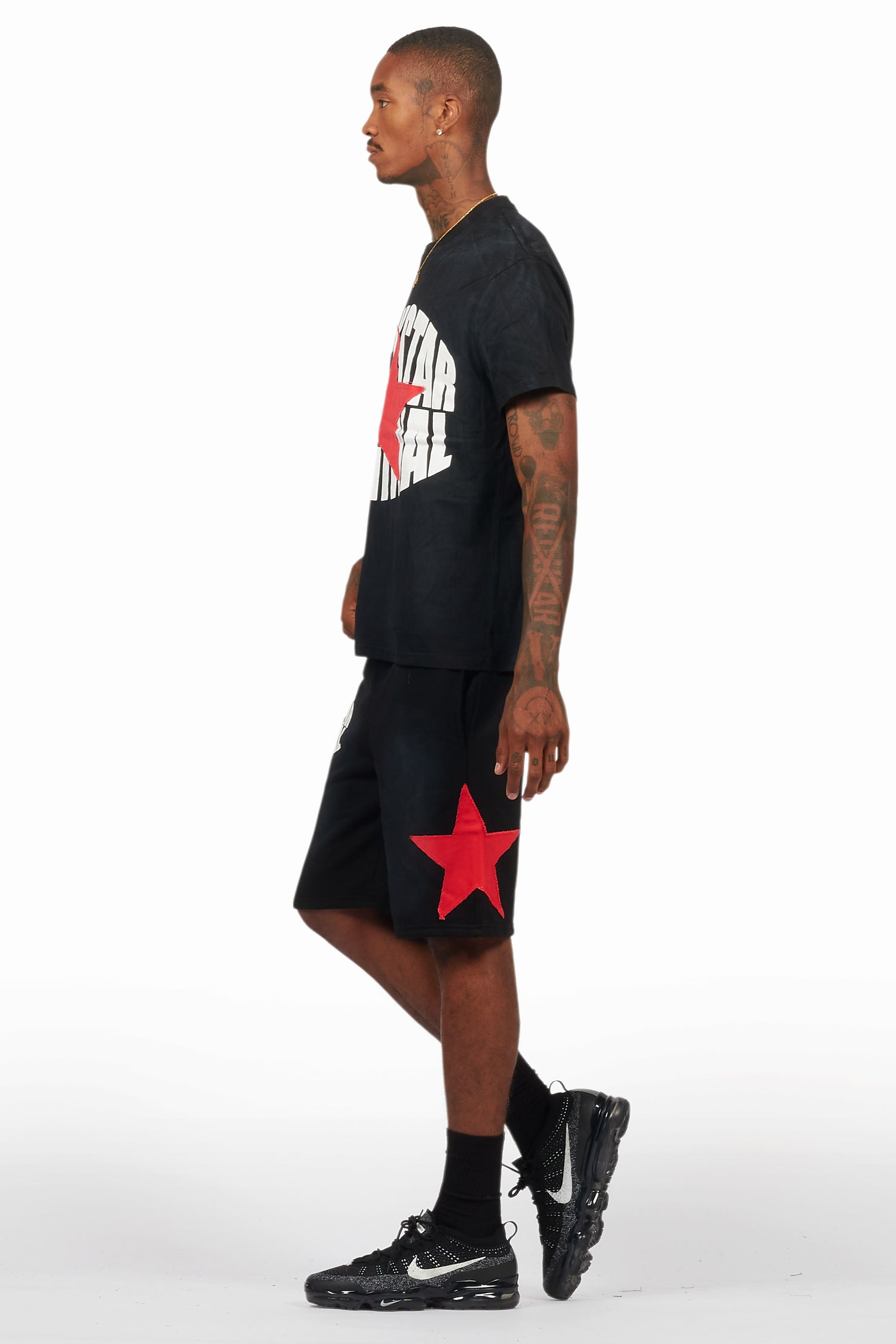 Sarge Vintage Black T-Shirt/Short Set