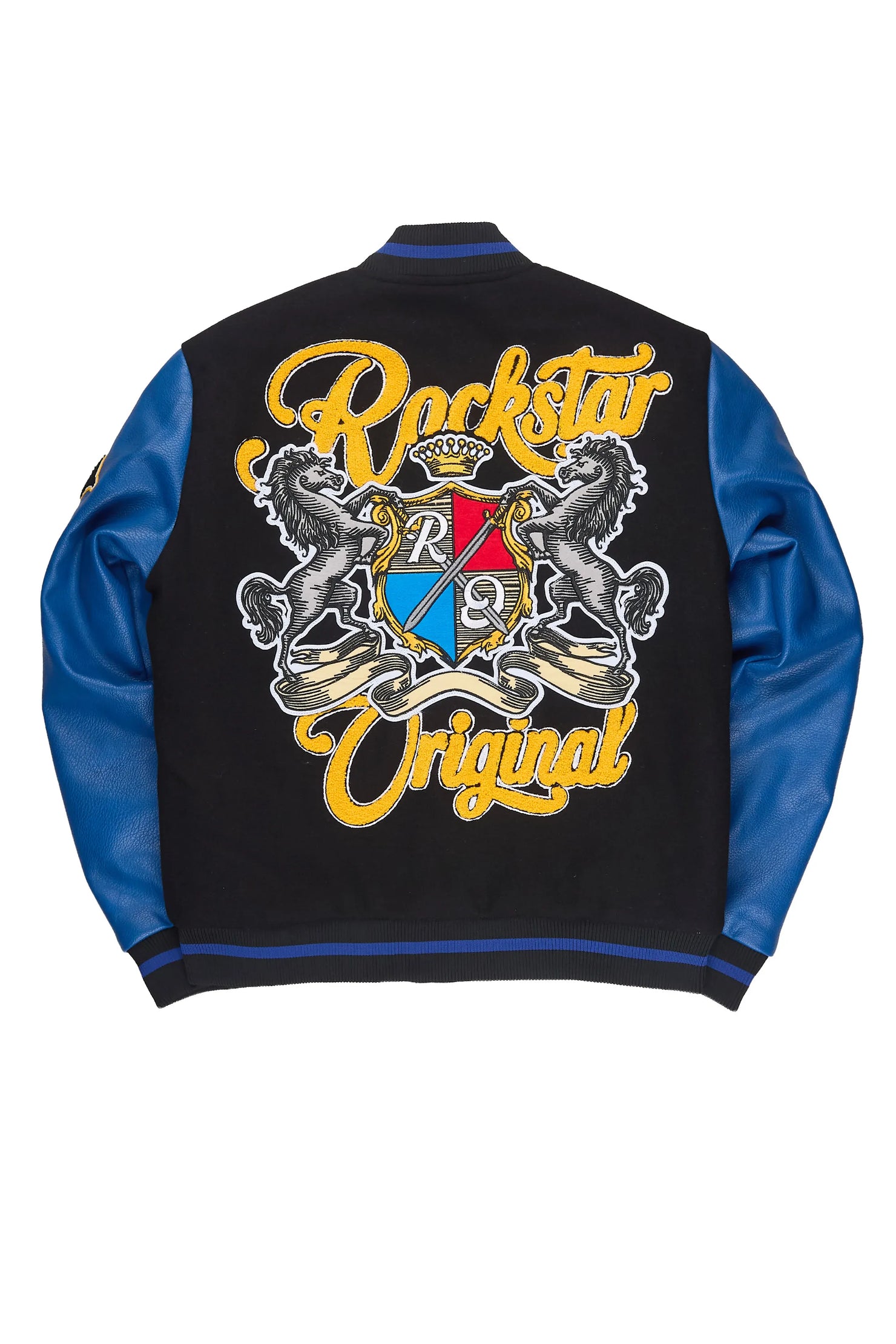 Dallas Black/Royal Varsity Jacket