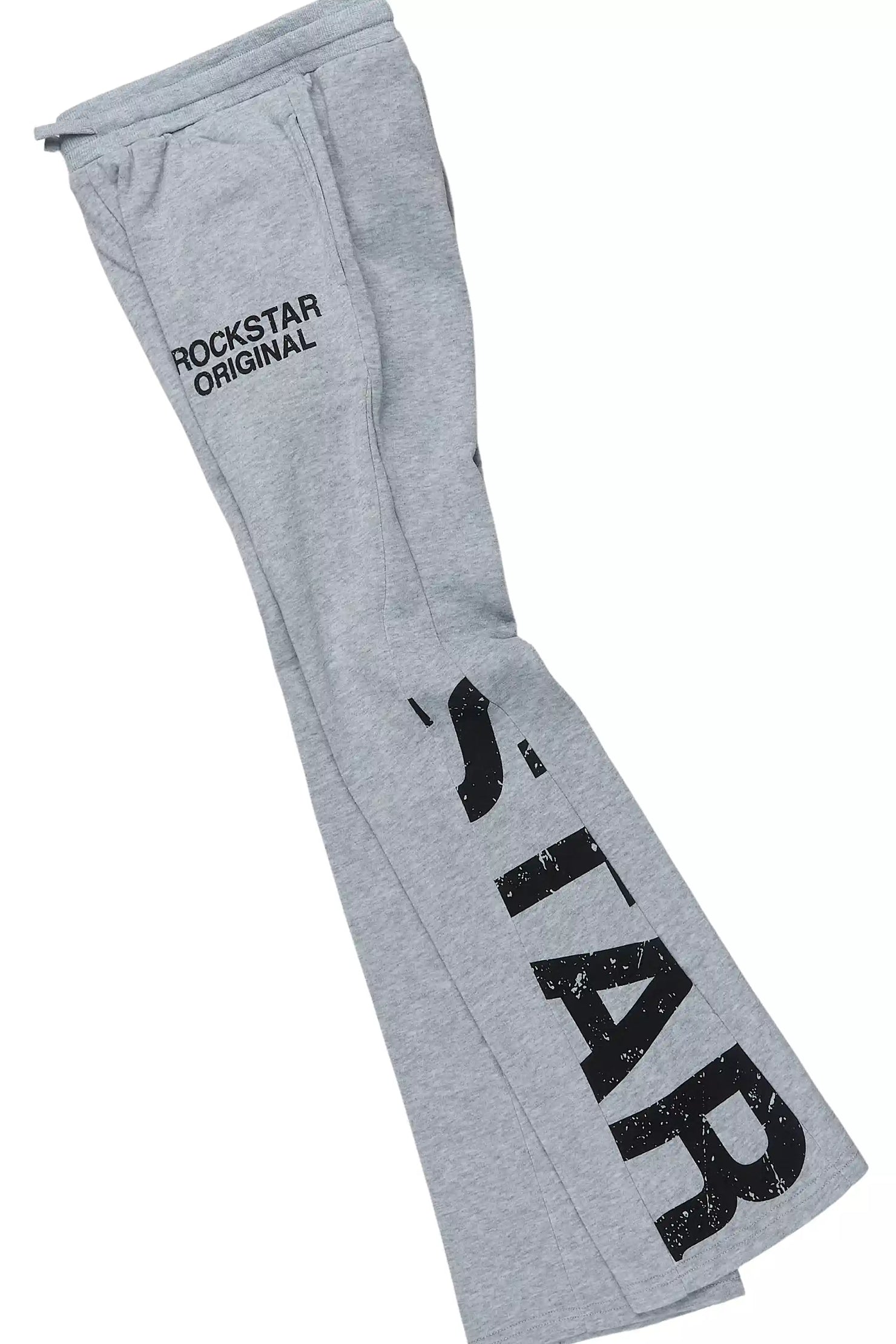 Boys Deniska Heather Grey/Black Hoodie Track Pant Set