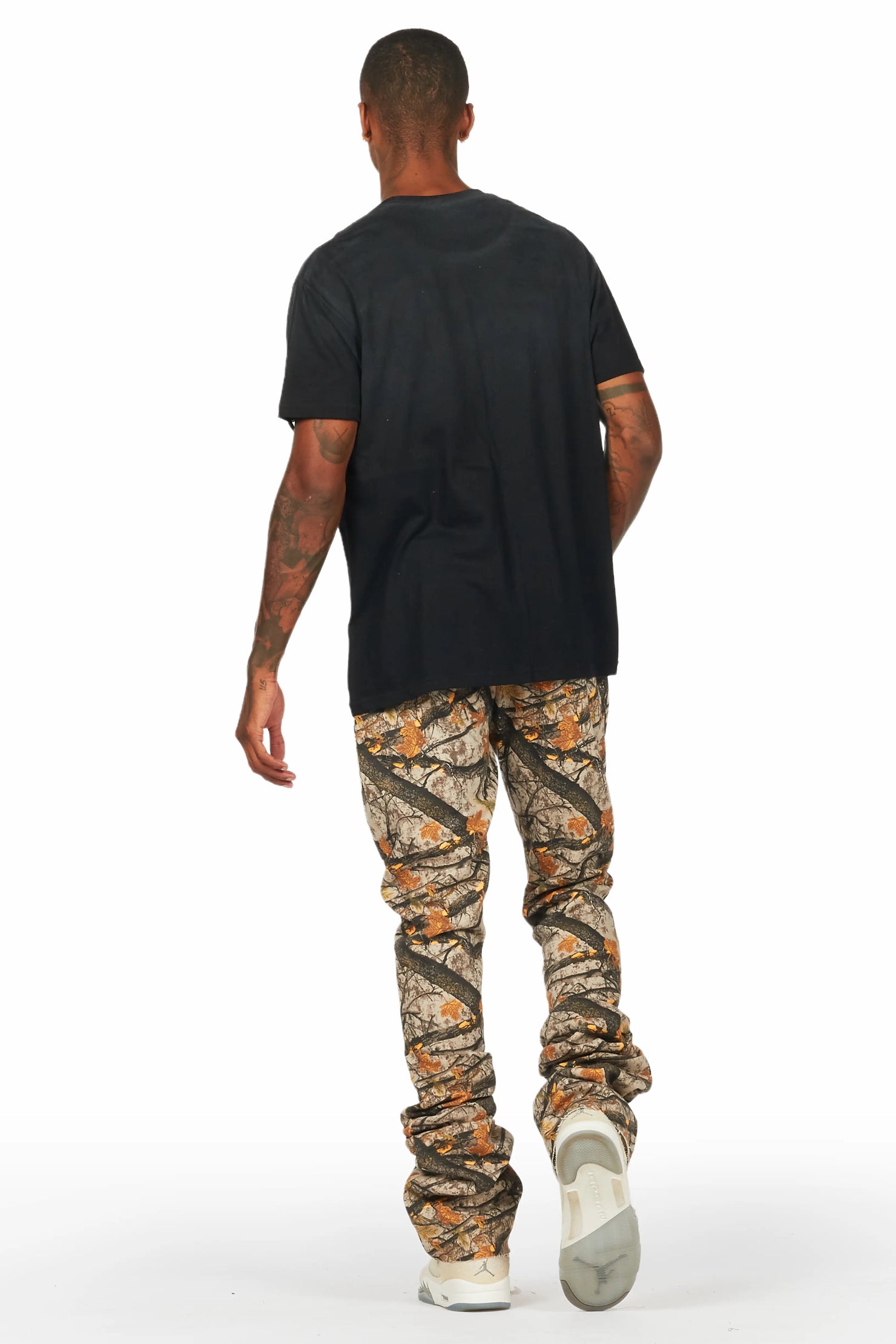 Callie Tree Camo Super Stacked Flare Pants