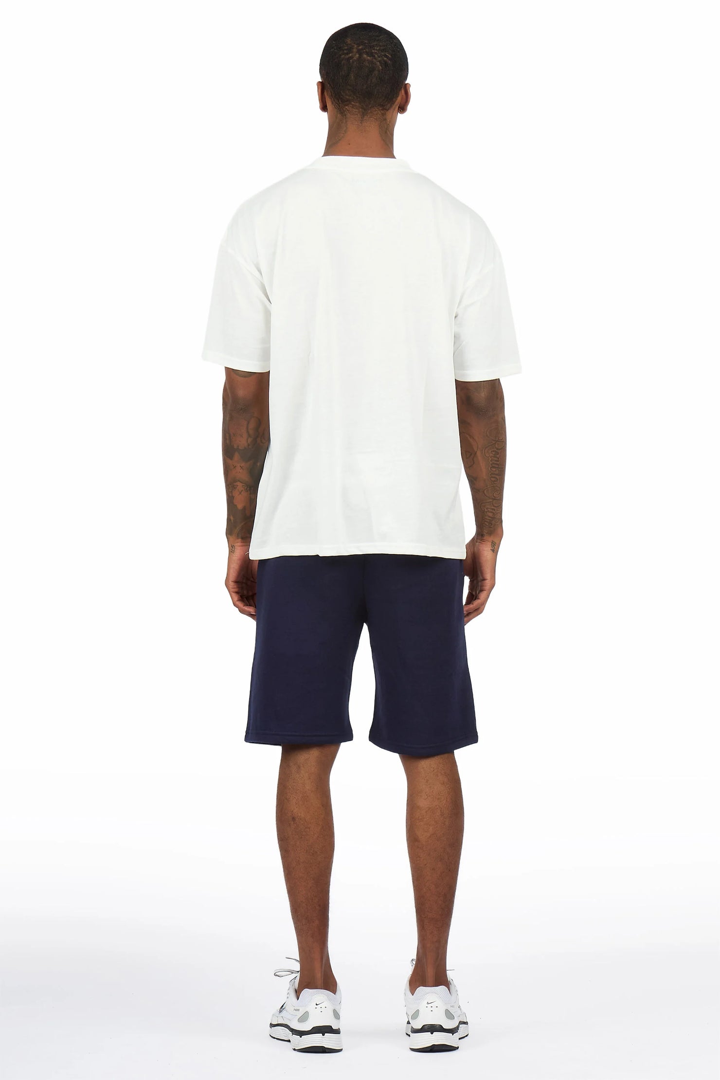 Zig White/Navy T-Shirt/Short Set