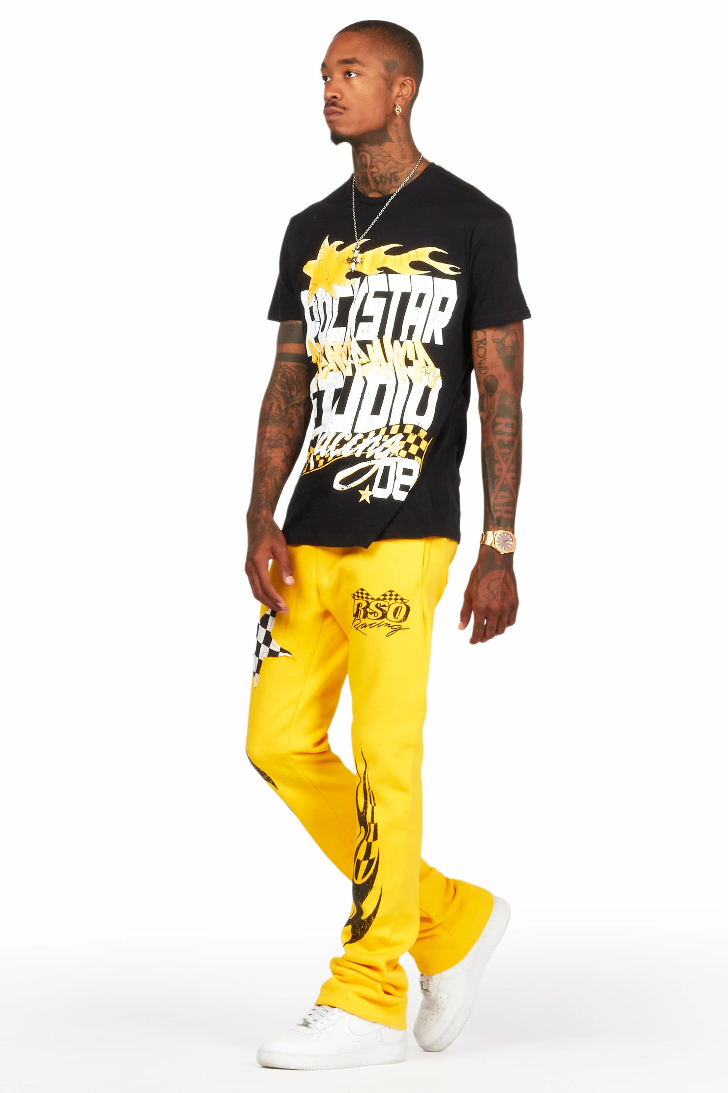 Garo Black/Yellow T-Shirt/Stacked Flare Track Set