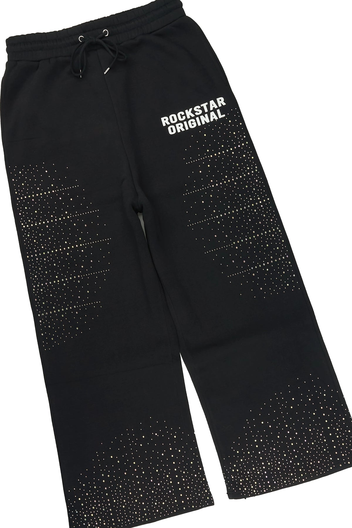 Eoghan Black Rhinestone Hoodie/Baggy Pant Track Set