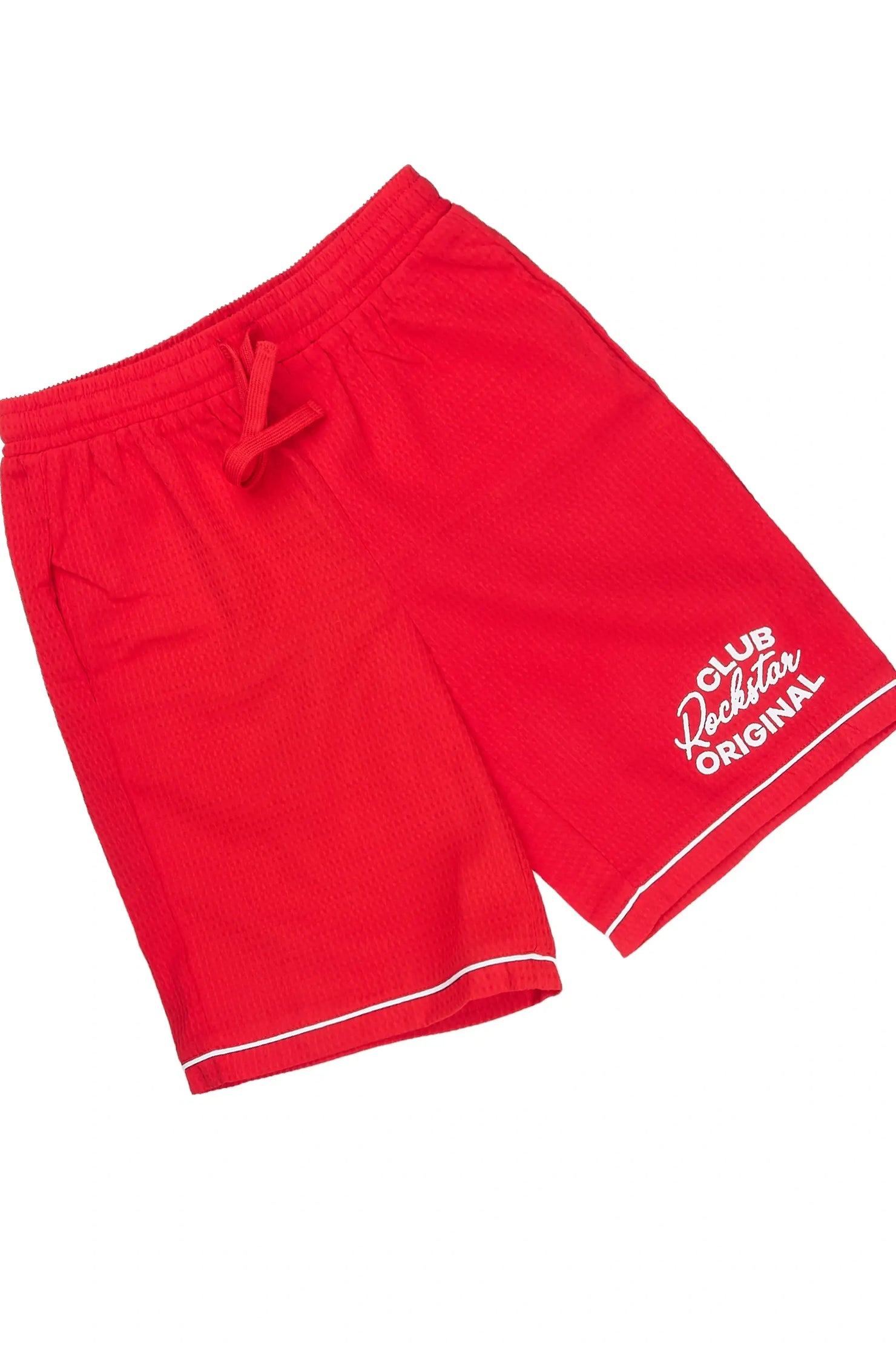 Boys Clarence Red Button Down Shirt/Short Set