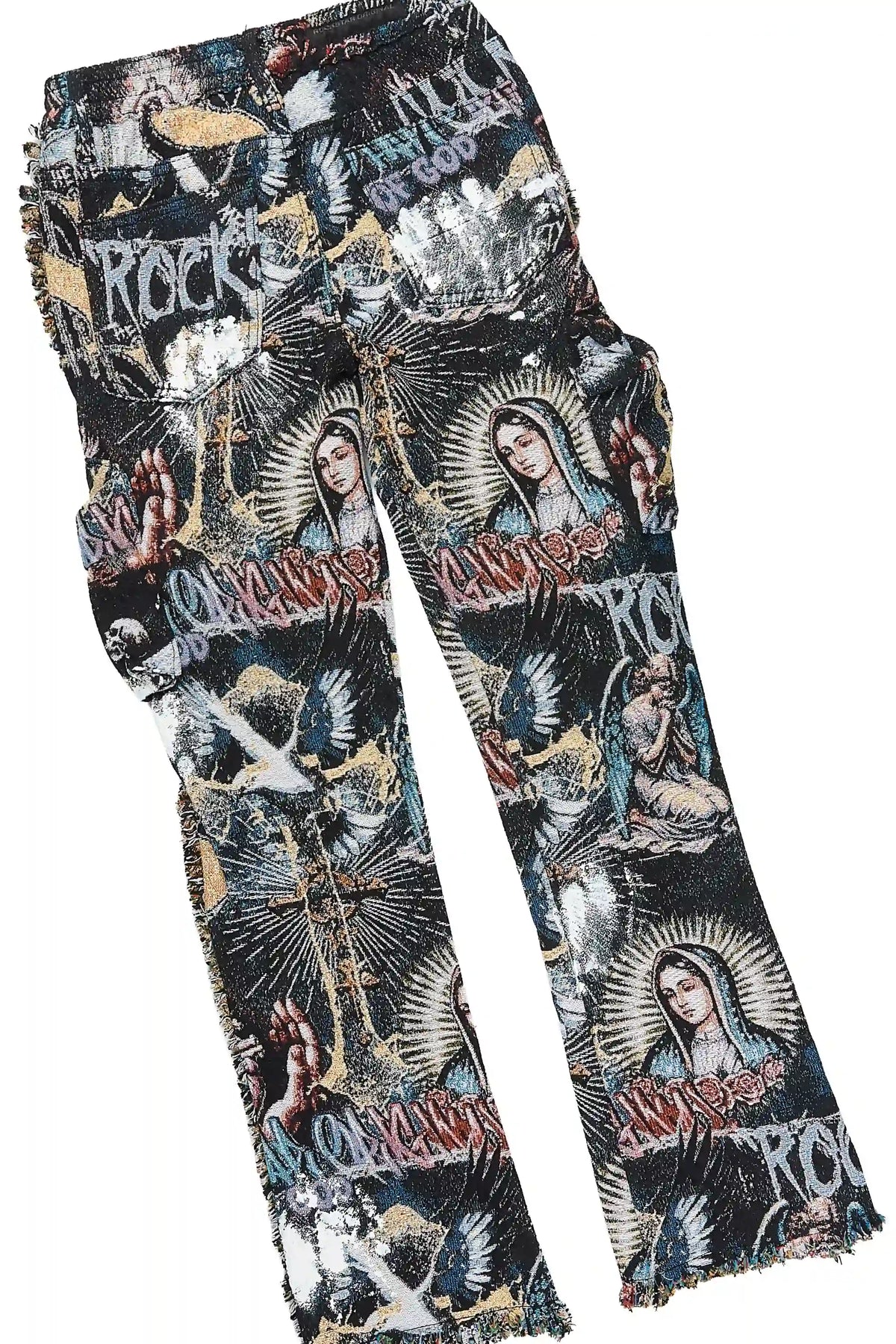 Boys Dejair White/Multi T-Shirt Tapestry Jean Set