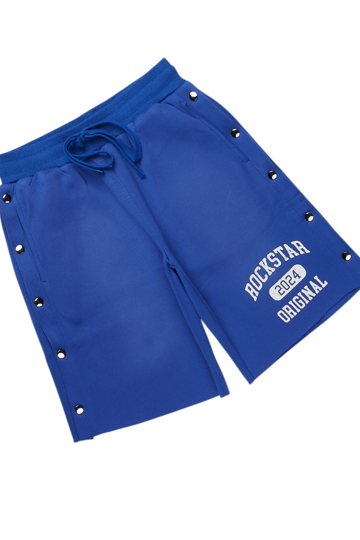 Lionela Royal Blue T-Shirt Snap Short Set