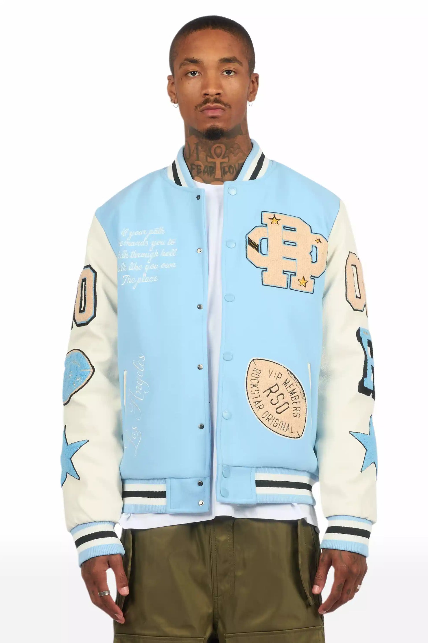 Balser Carolina Blue Varsity Jacket