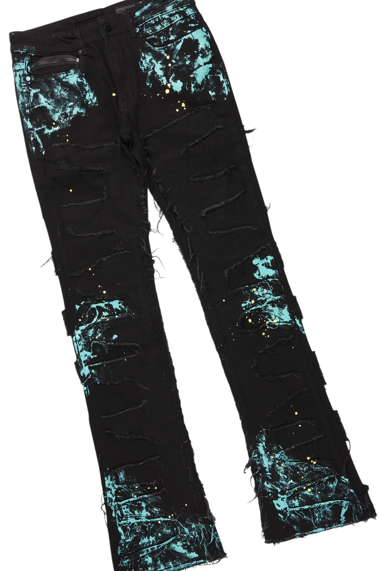 Barras Black Hoodie/Stacked Flare Jean Bundle