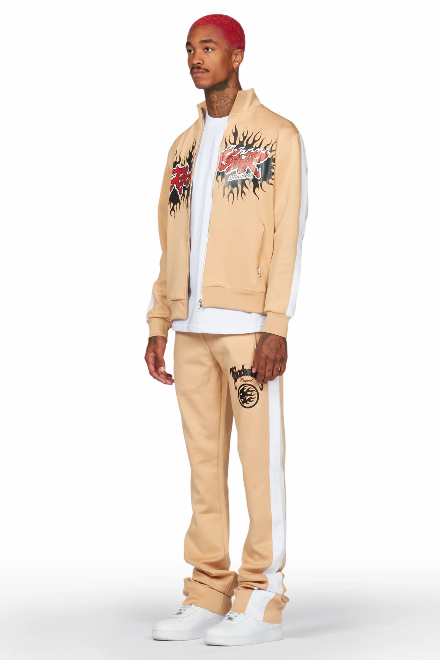 Oak Beige Tricot Super Stacked Track Set