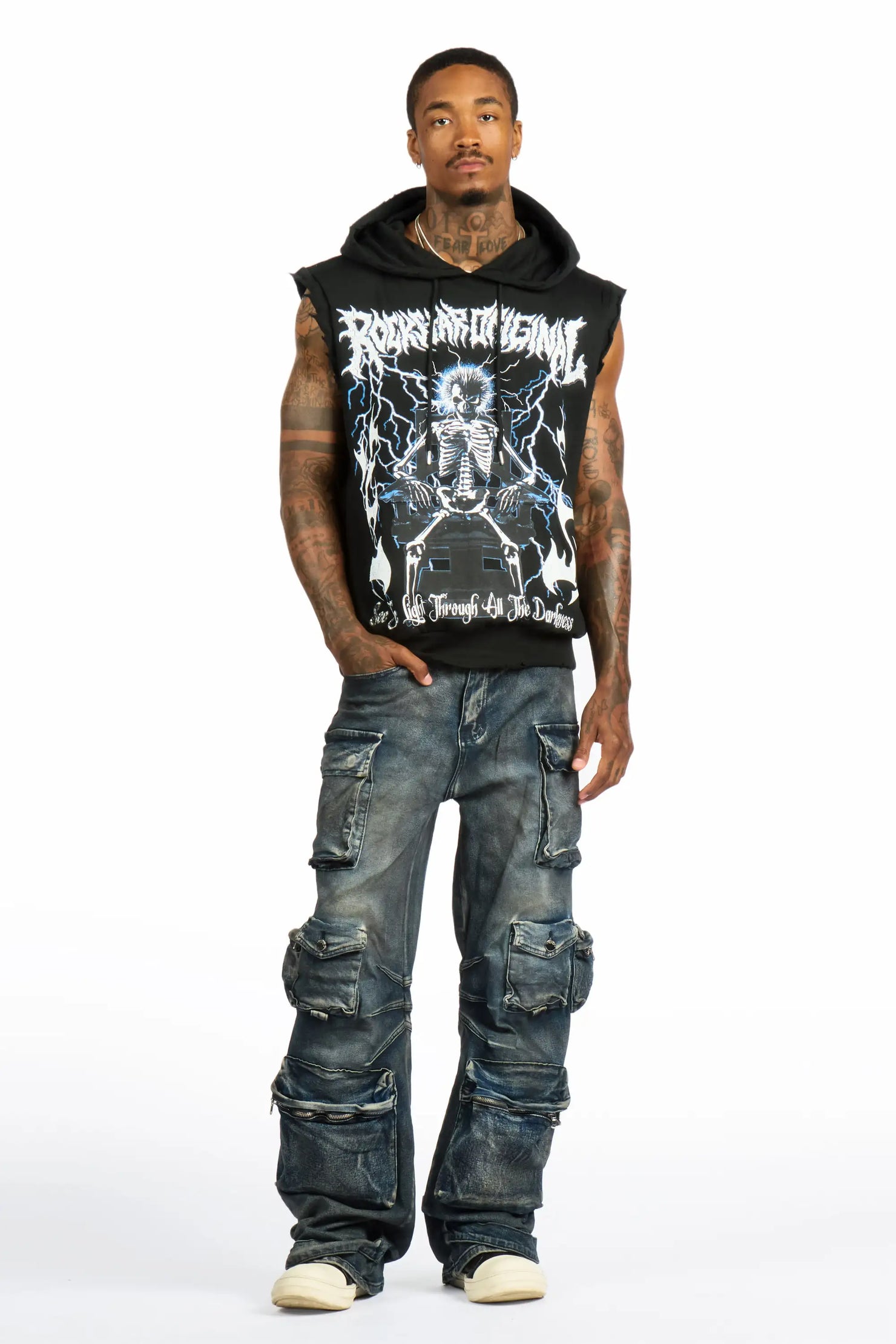 Mahesh Dark Blue Baggy Cargo Jean
