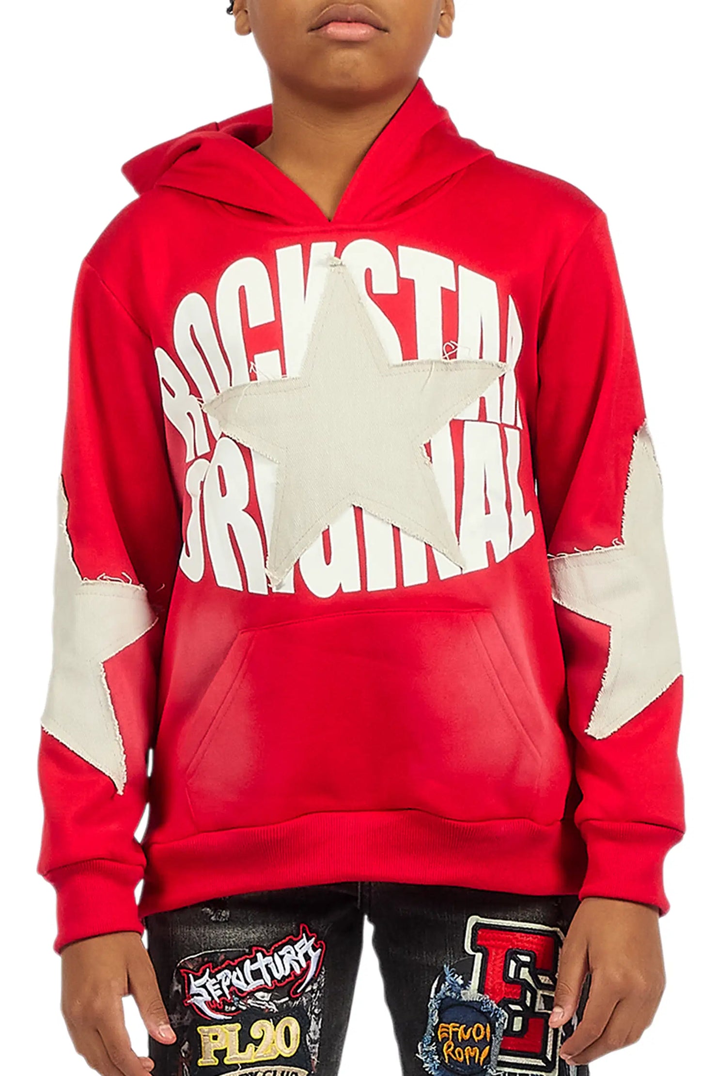 Boys States 2.0 Red Graphic Hoodie