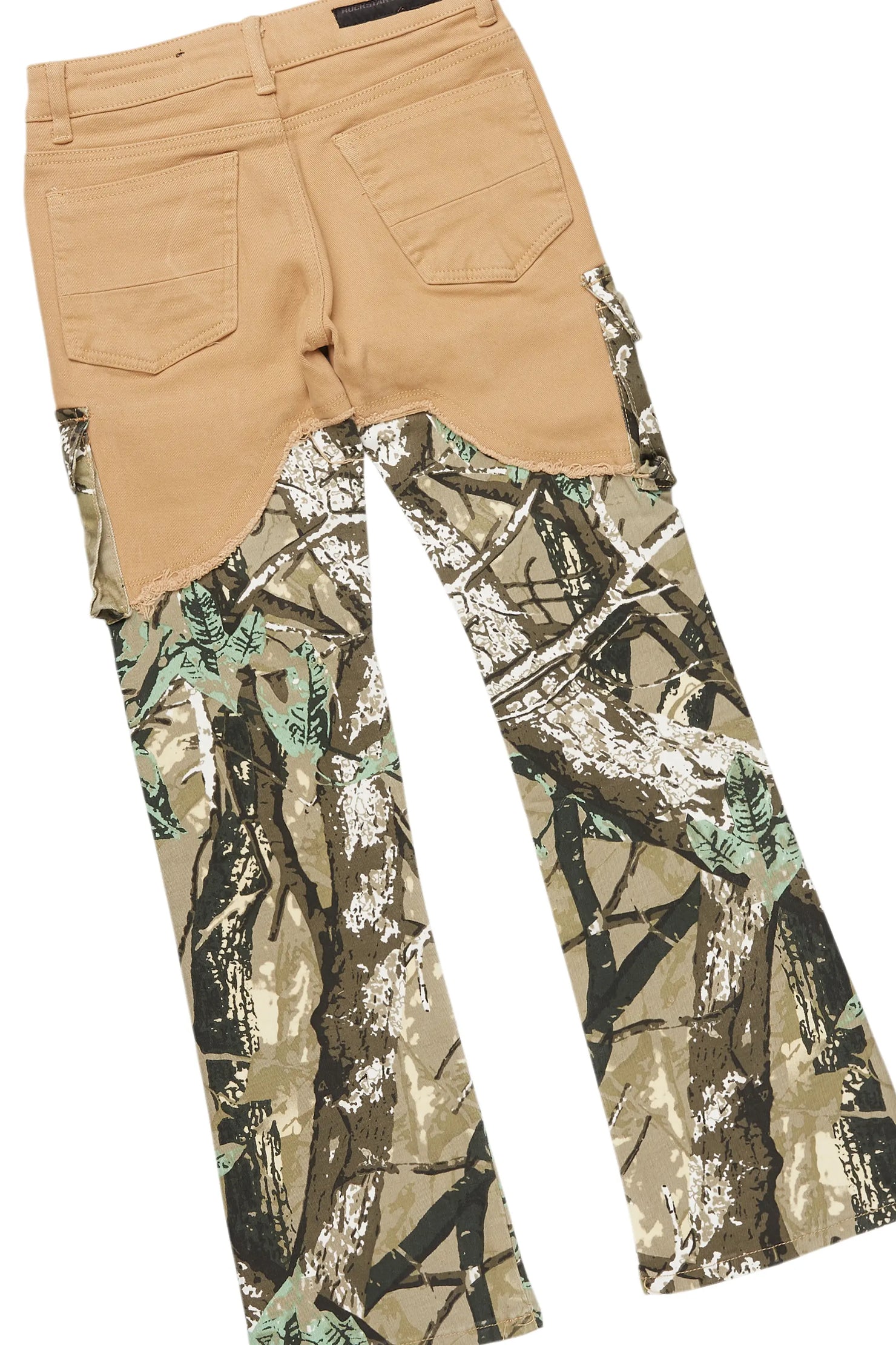 Boys Cabo Vintage Beige Hoodie/Stacked Flare Jean Set