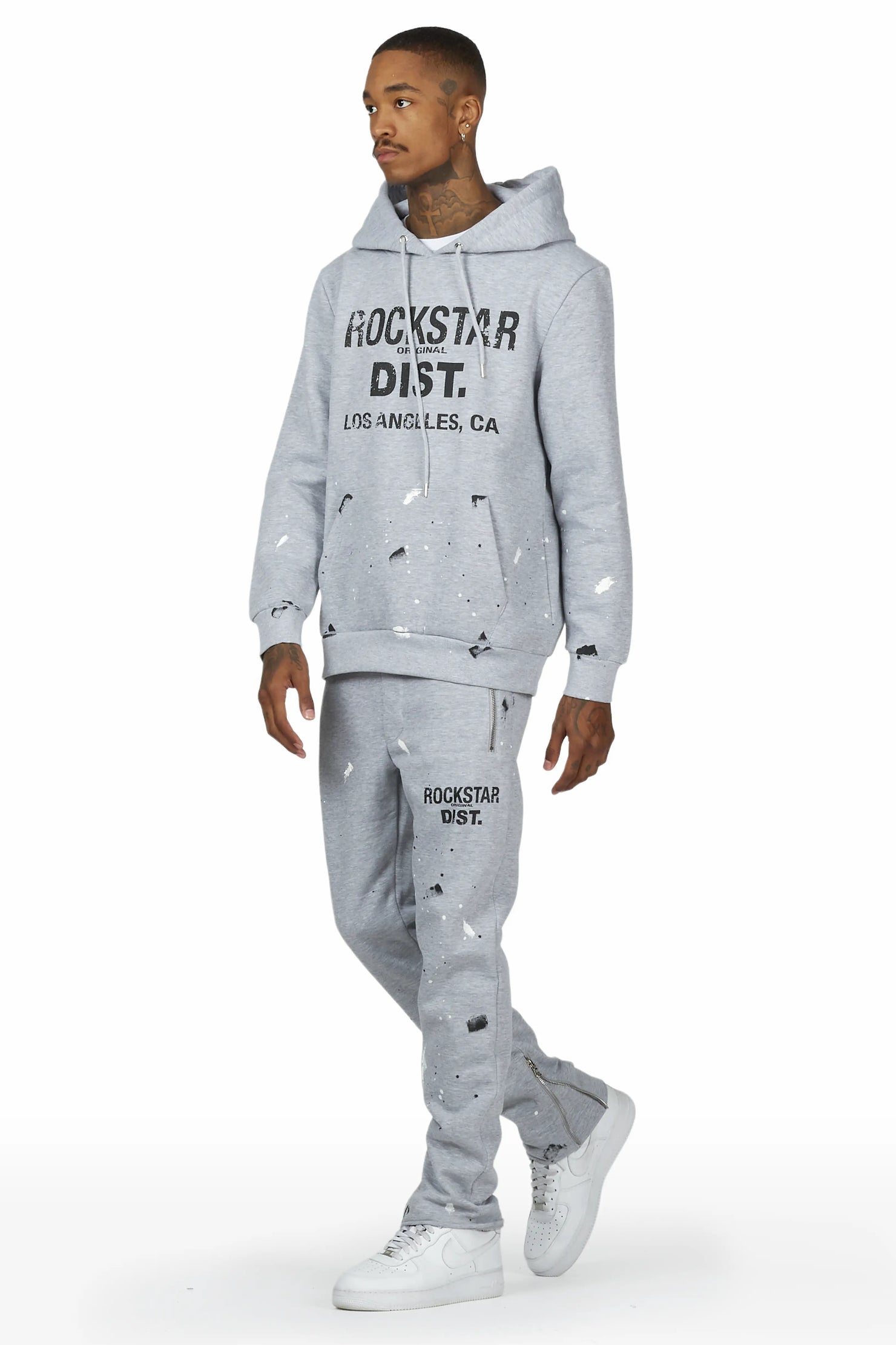 Scottie Heather Grey Hoodie Slim Fit Track Set