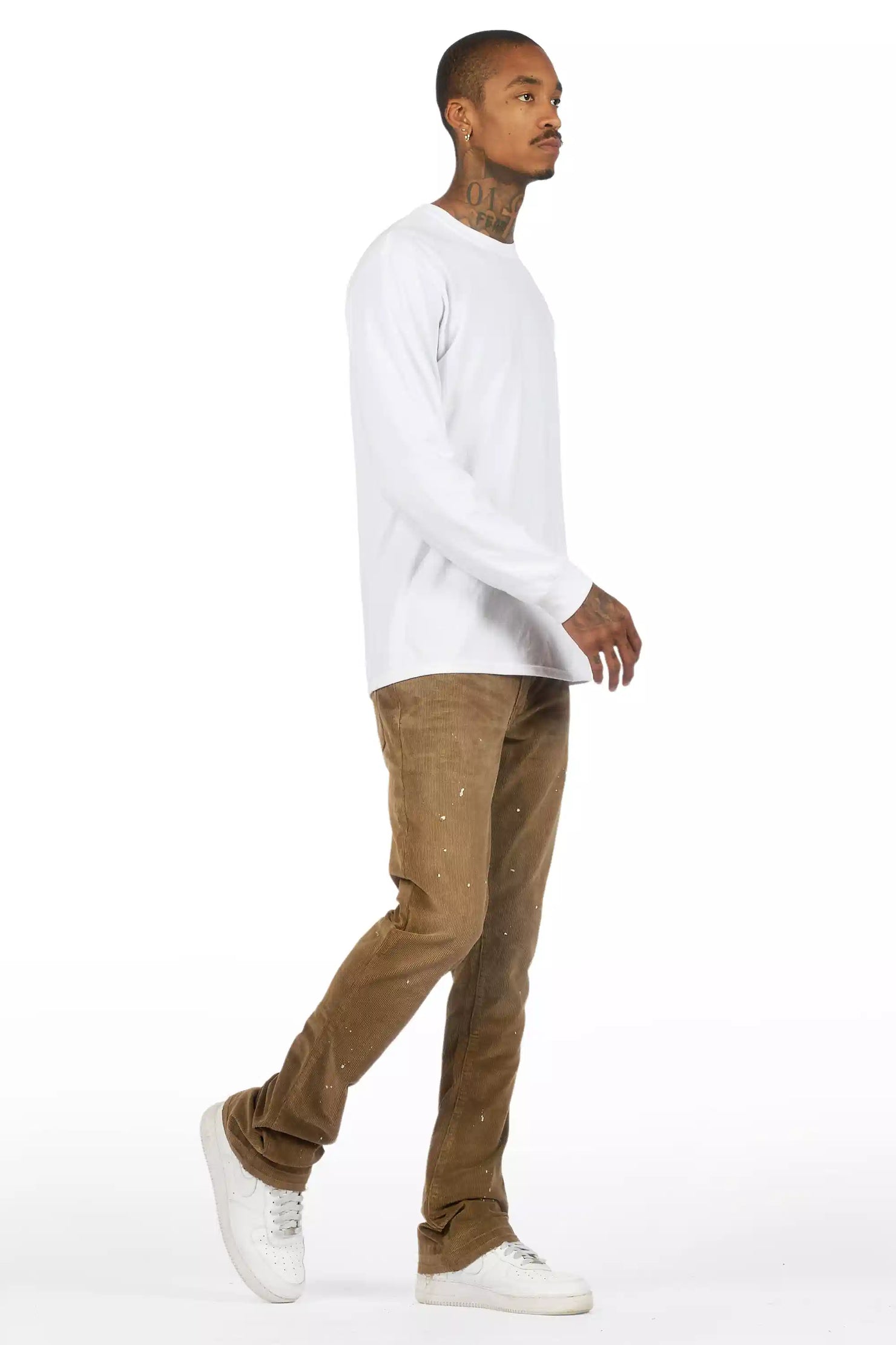 Sevyn Brown Stacked Flare Corduroy Pant