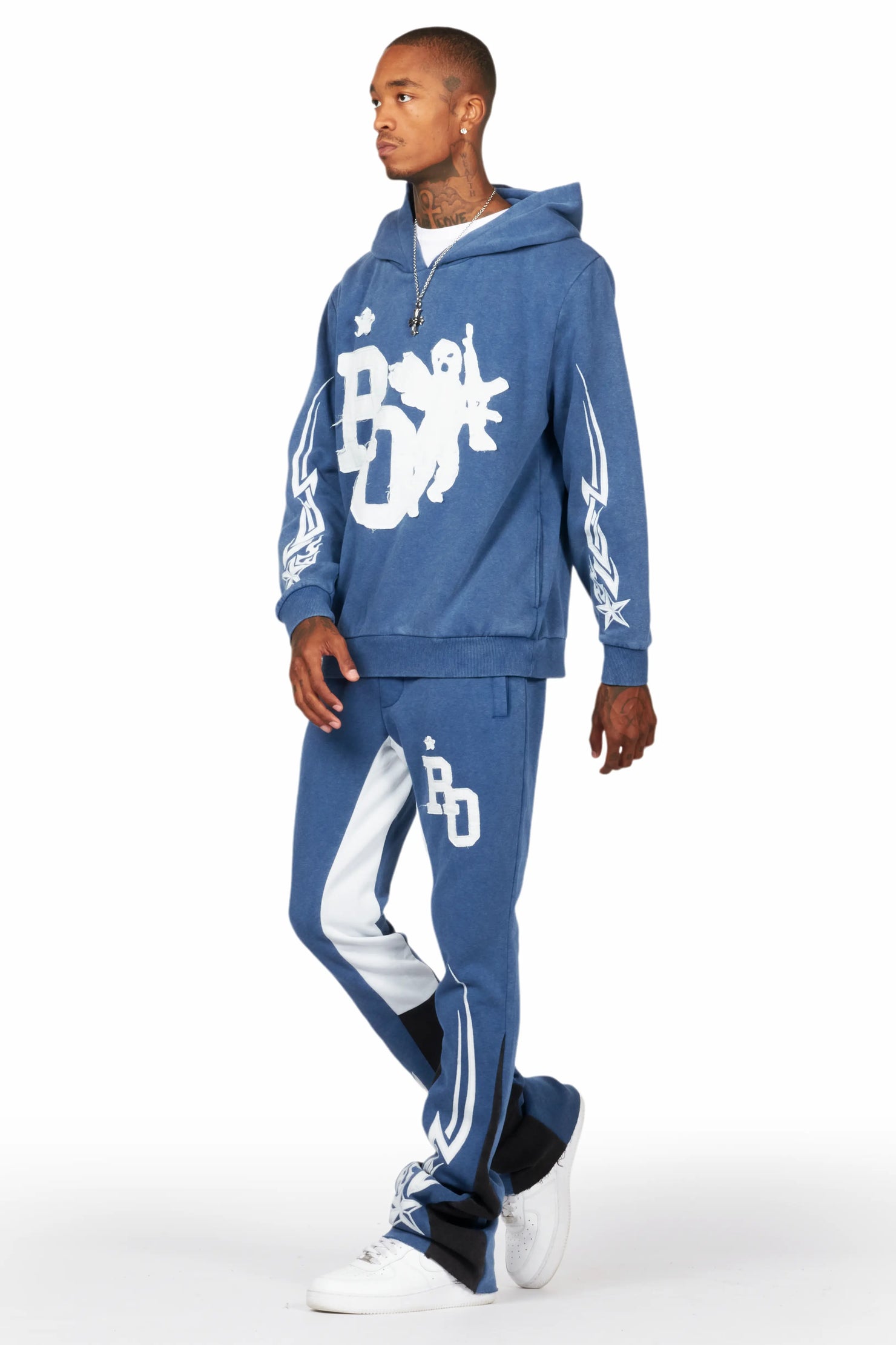 Pluton Navy Patchwork Stacked Track Set