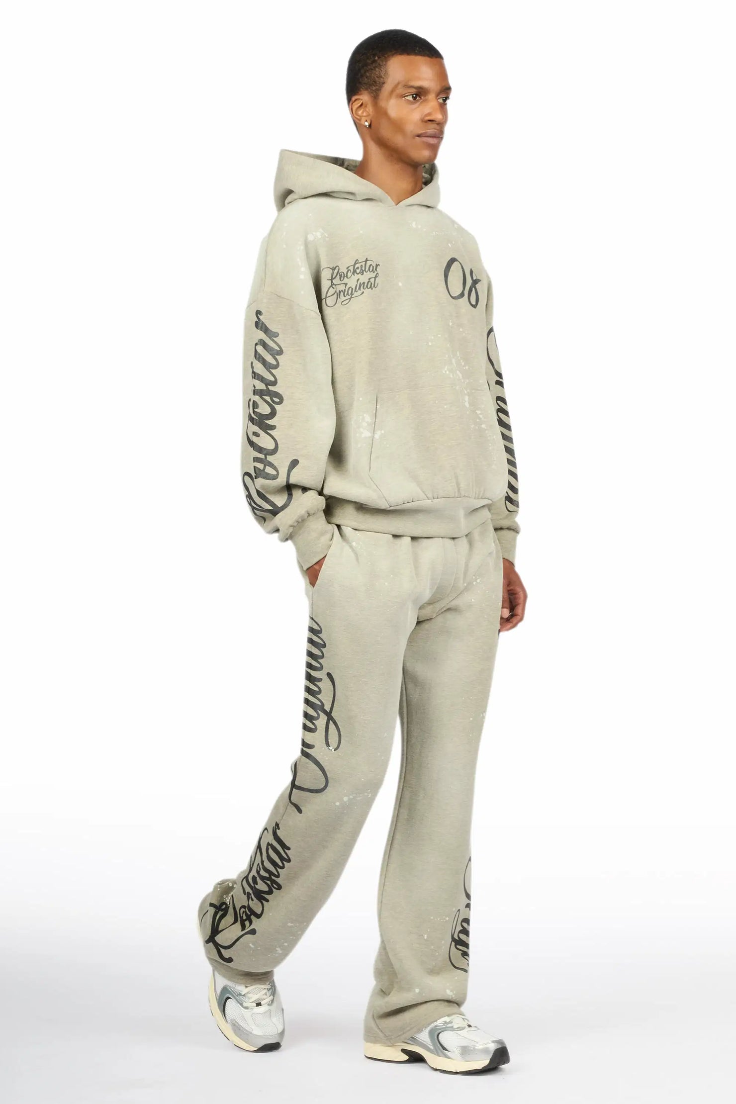Hanif 2.0 Vintage Dark Oatmeal Hoodie/ Relaxed Pant Track Set