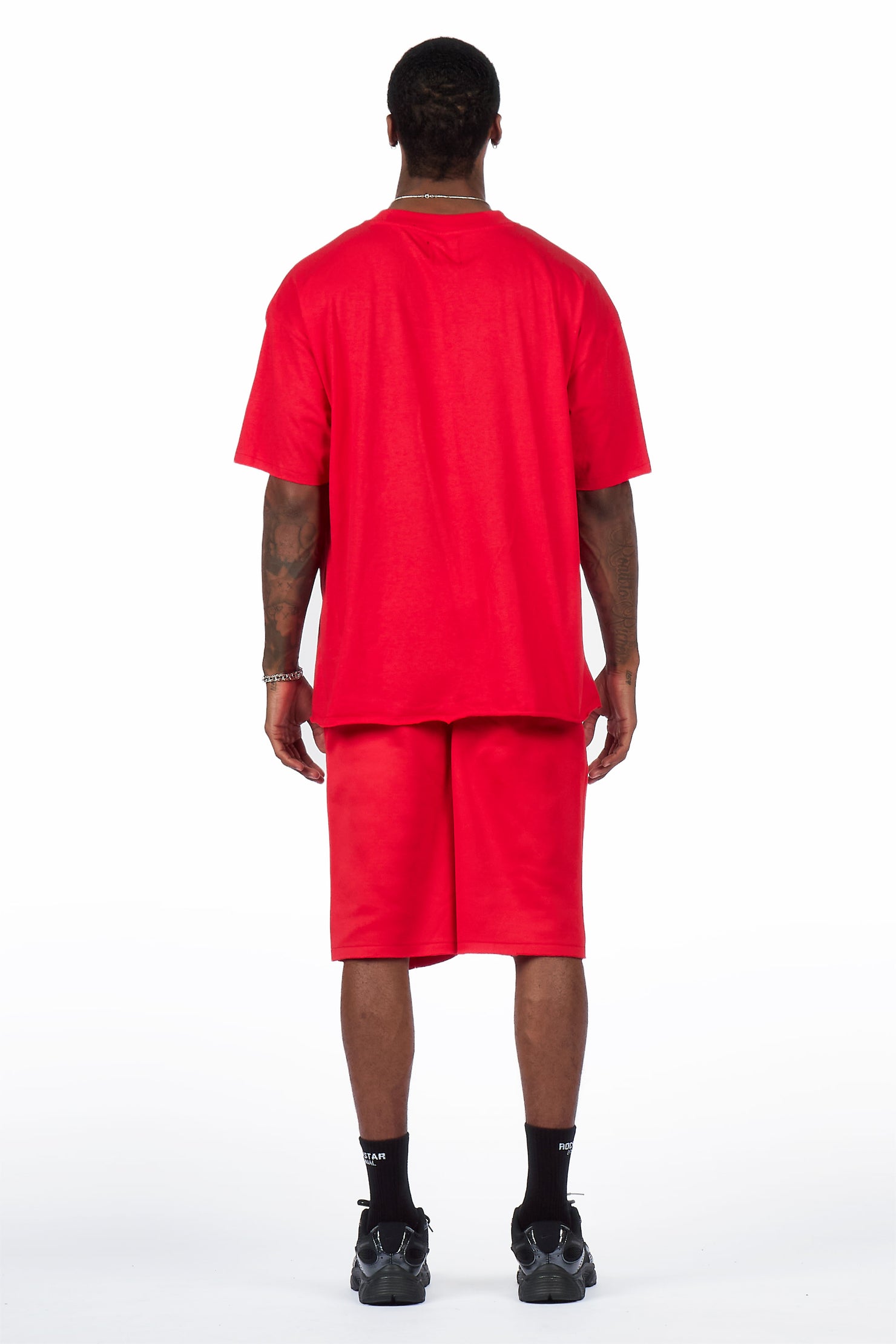 Twinkle Red Rhinestone T-Shirt/Short Set