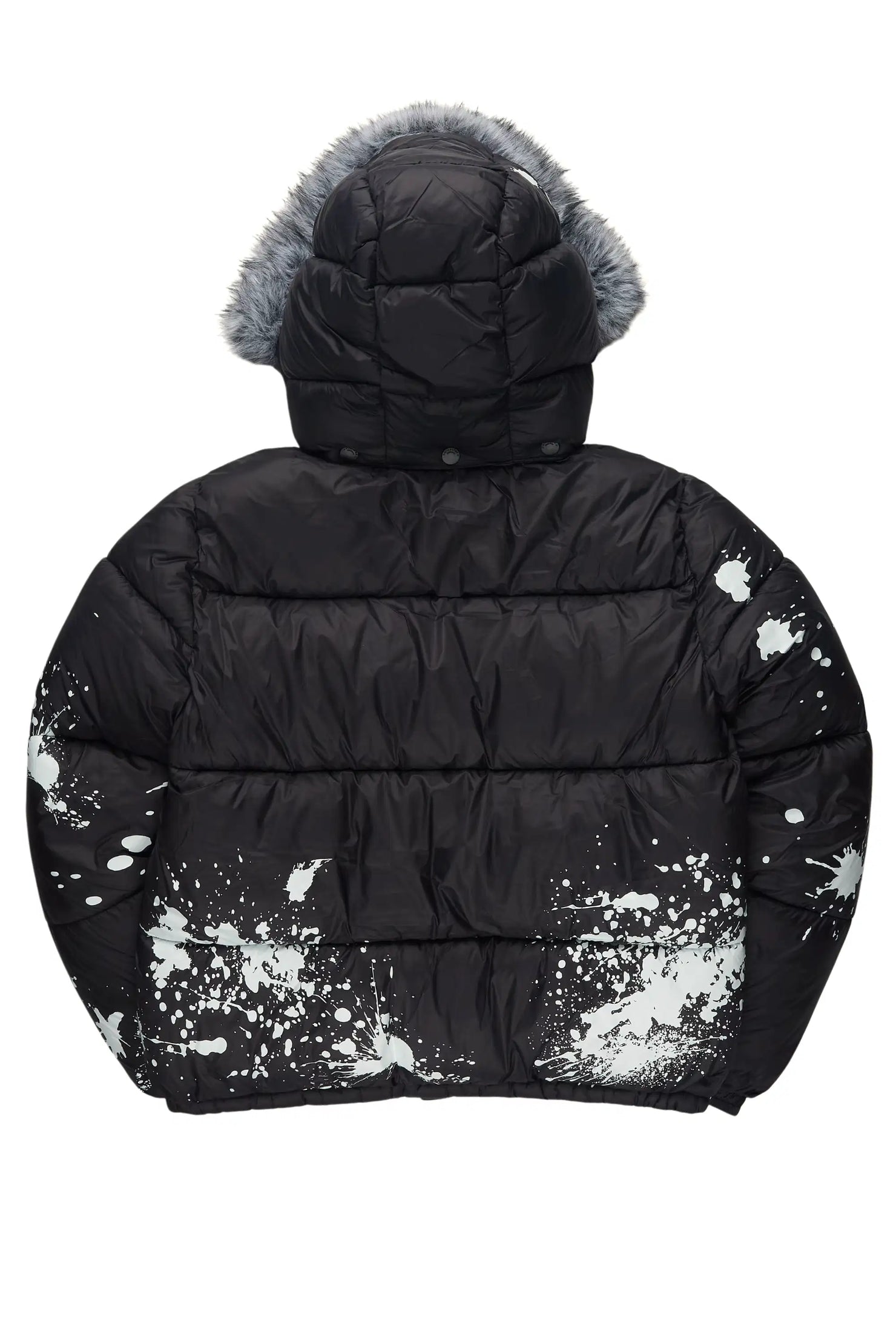 Filipa Black Painted Puffer Jacket