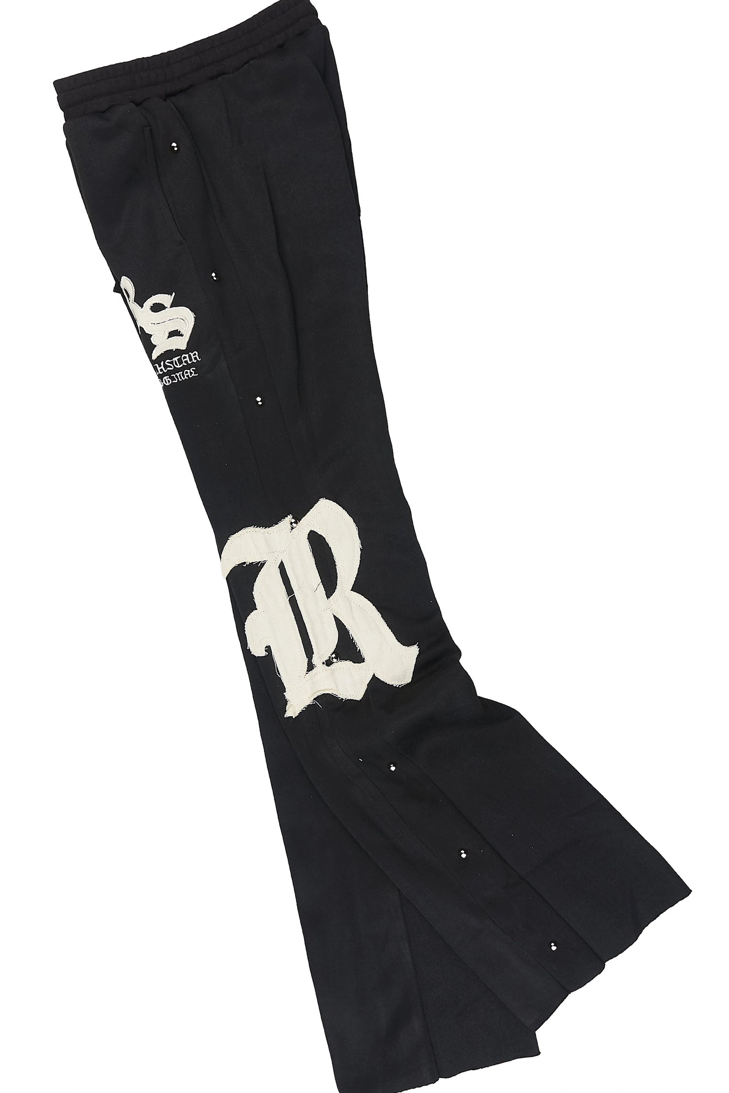 Boys Shire Black/White Long Sleeve Stacked Track Set