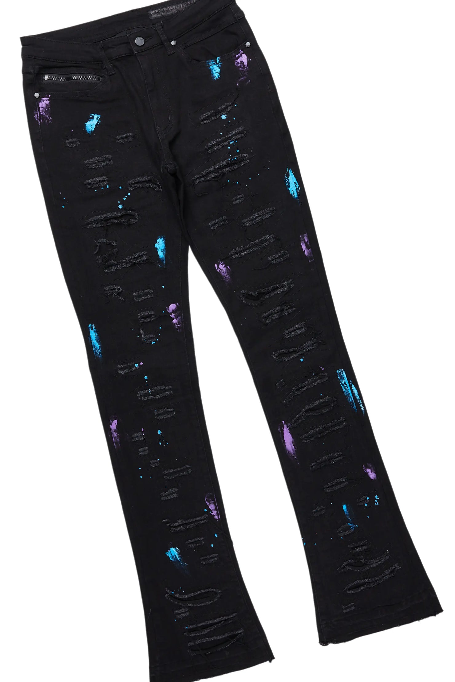 Fields Purple Hoodie/Stacked Flare Jean Bundle