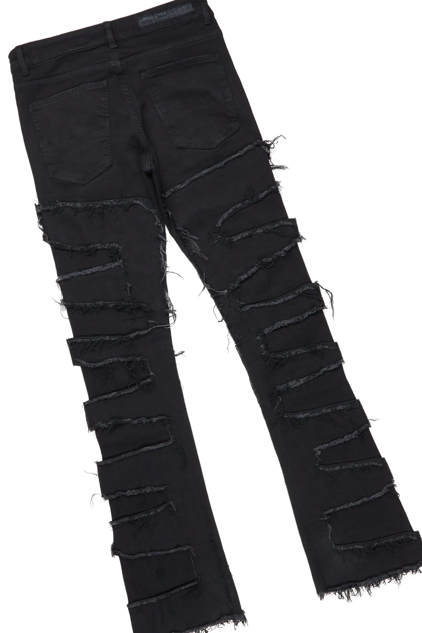 Schmear Black T-Shirt/Stacked Flare Jean Bundle