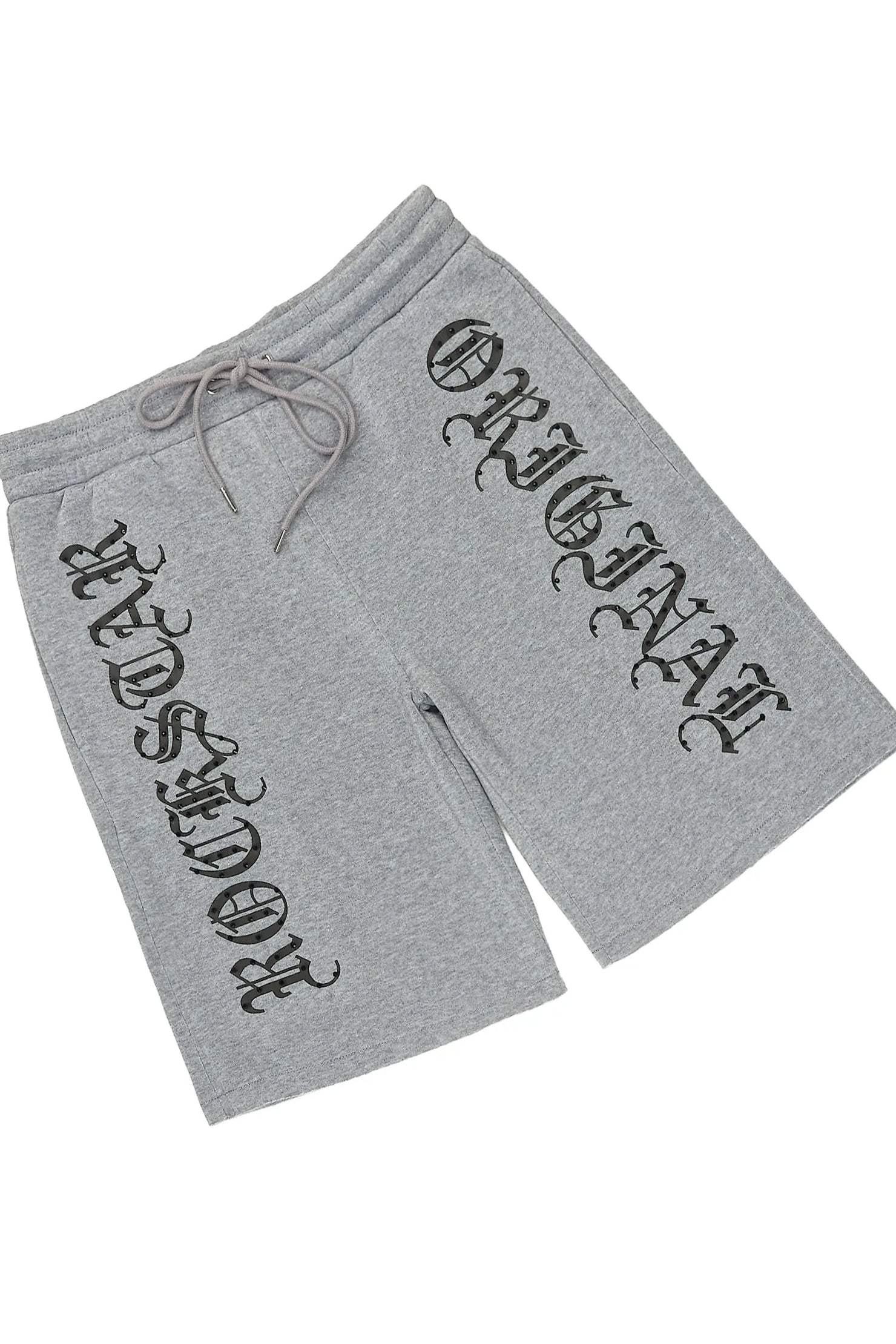 Dazzle Heather Grey Rhinestone T-Shirt/Short Set