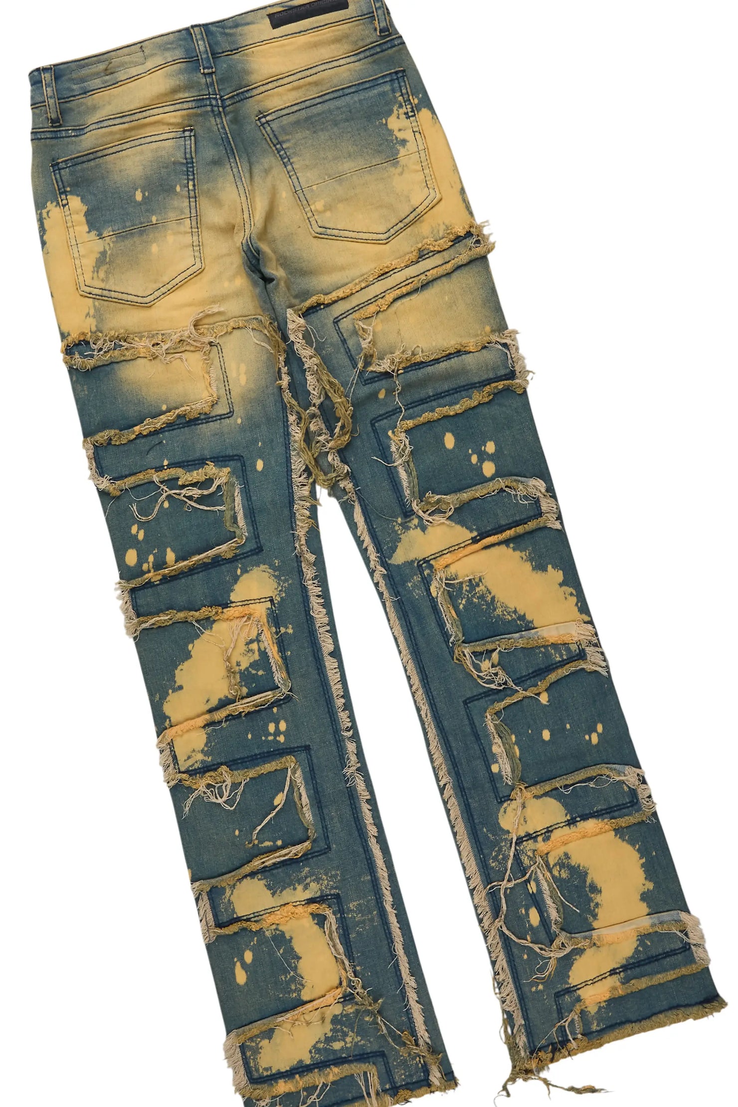 Boys Zesty Grey/Tint Long Sleeve T-Shirt Stacked Jean Set