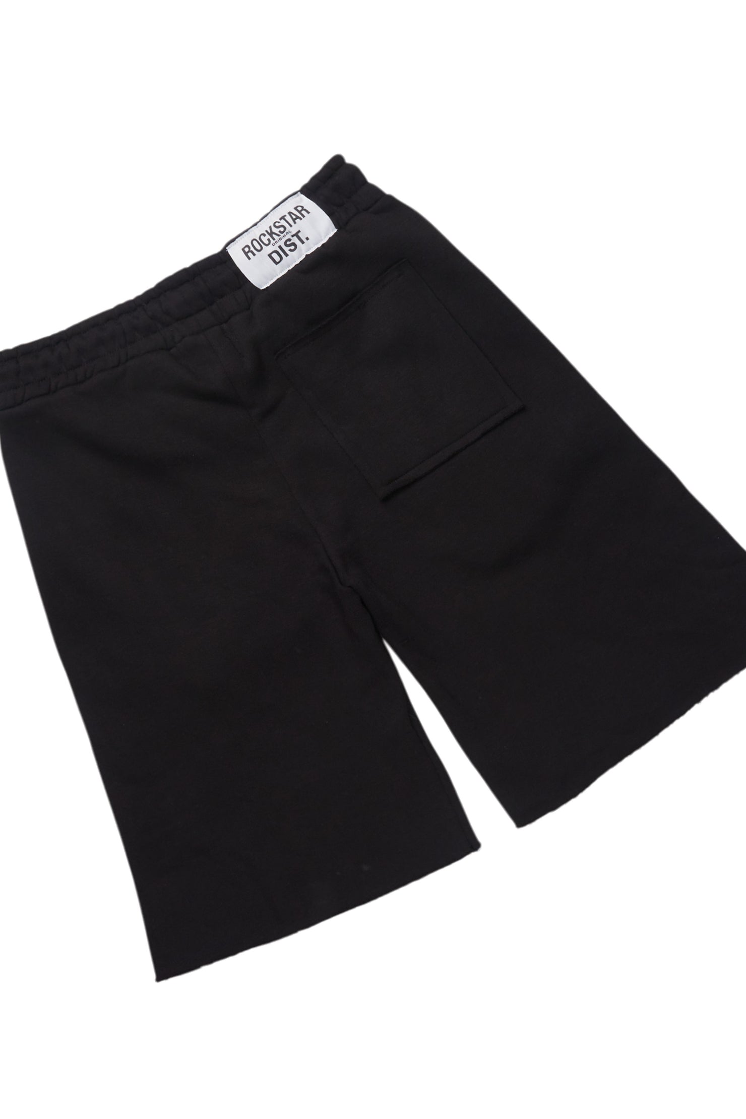 Bubble Black T-Shirt/Raw Edge Short Set