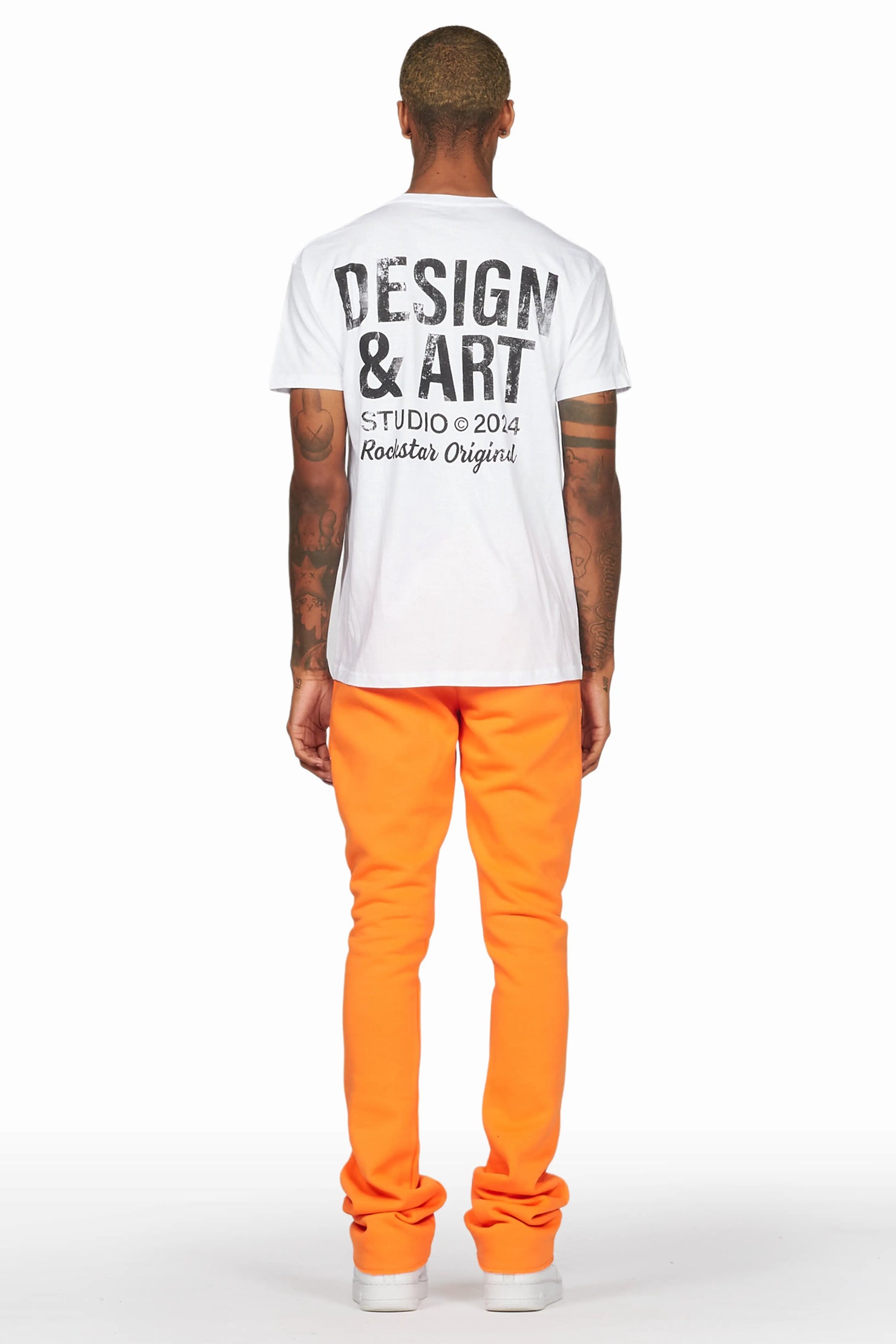 Mancha Orange T-Shirt Stacked Flare Track Set
