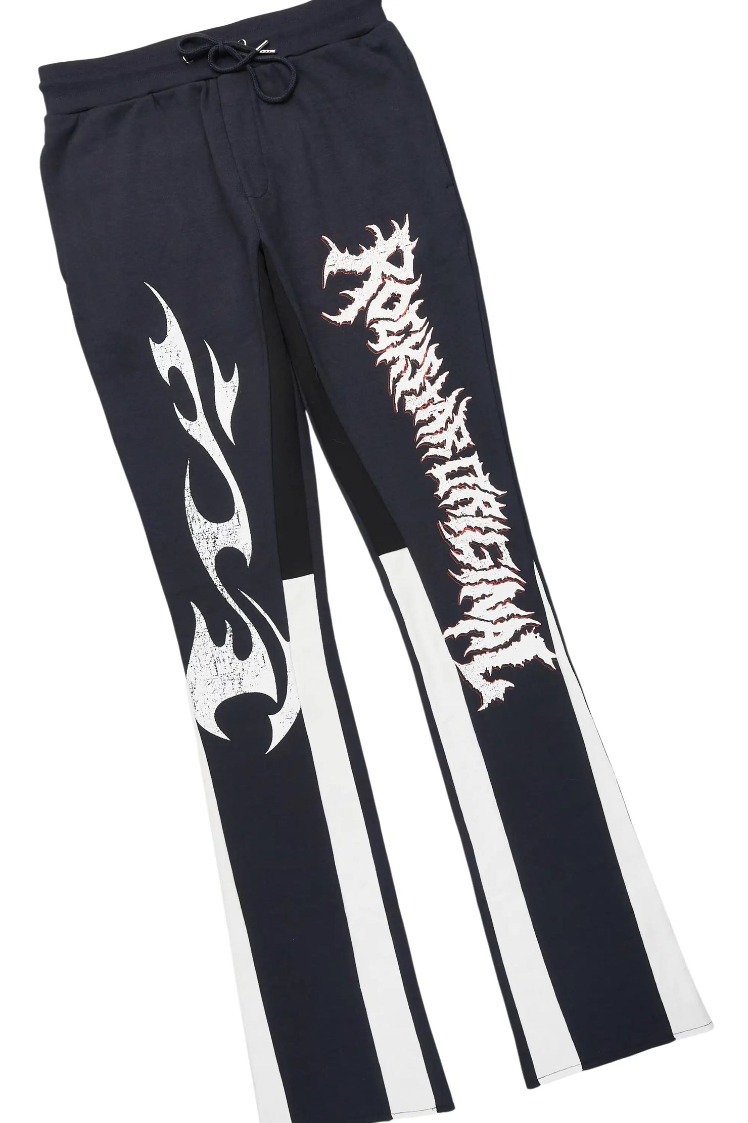 Deathrow Black/Red Hoodie/Stacked Track Pant Set