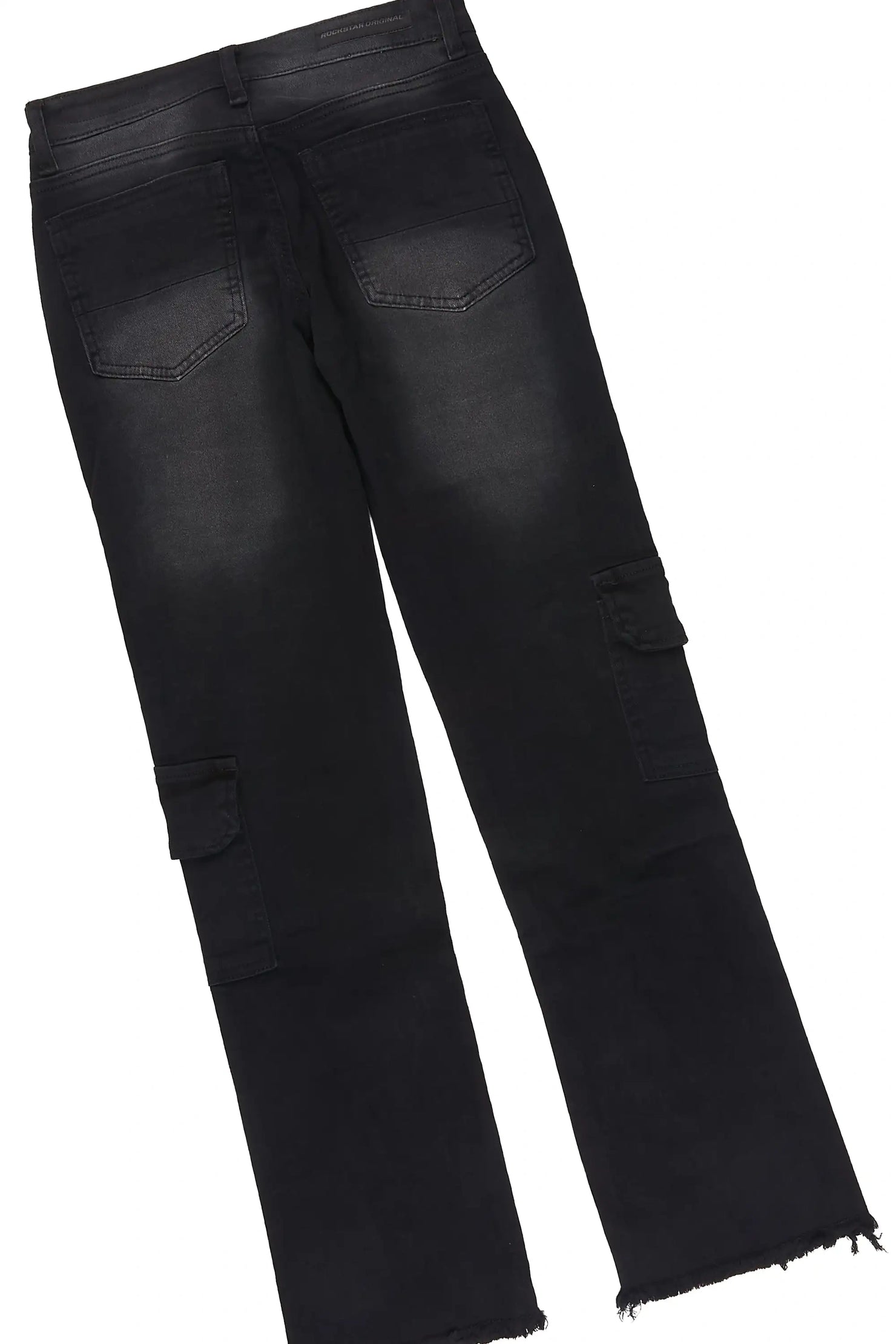 Boys Storm Black Long Sleeve T-shirt Stacked Jean Set