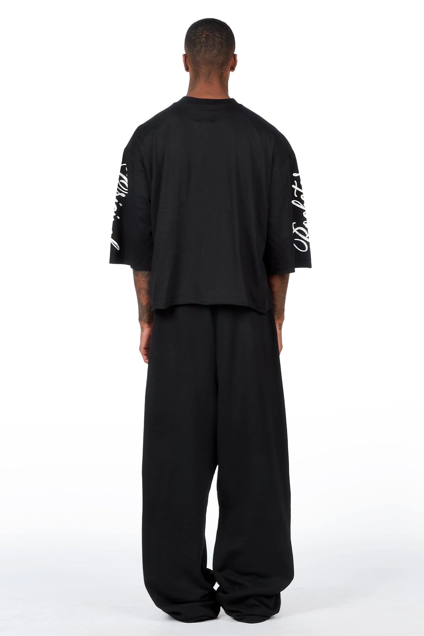 Laredo Black Rhinestone T-Shirt/Baggy Track Set