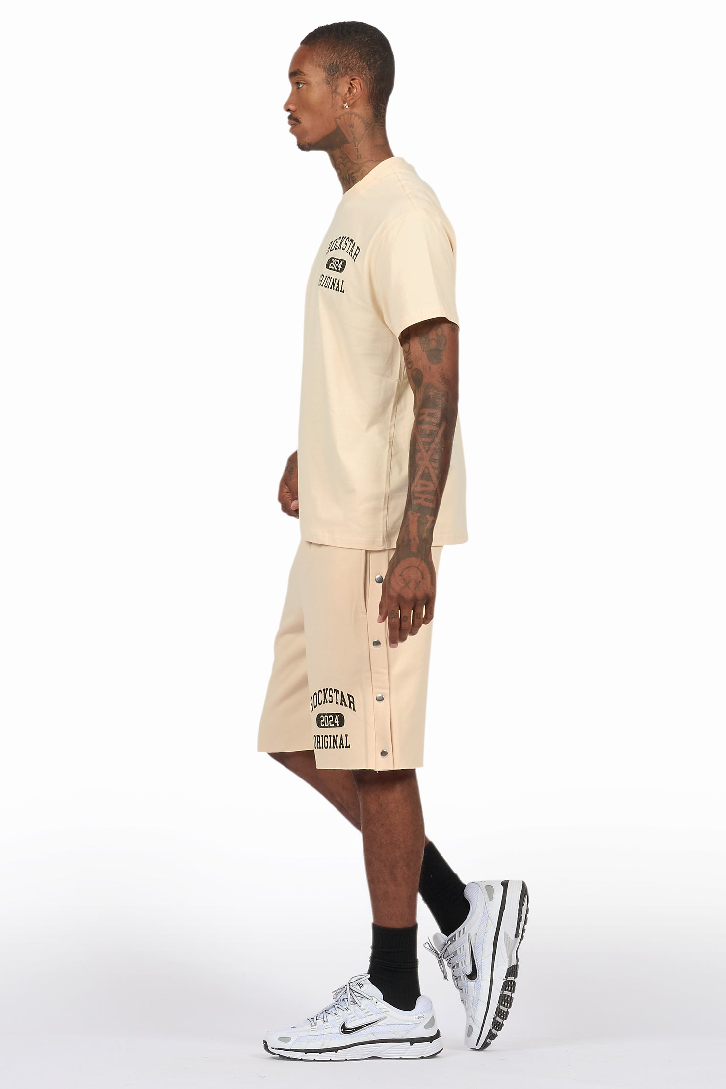 Lex Beige T-Shirt/Short Set