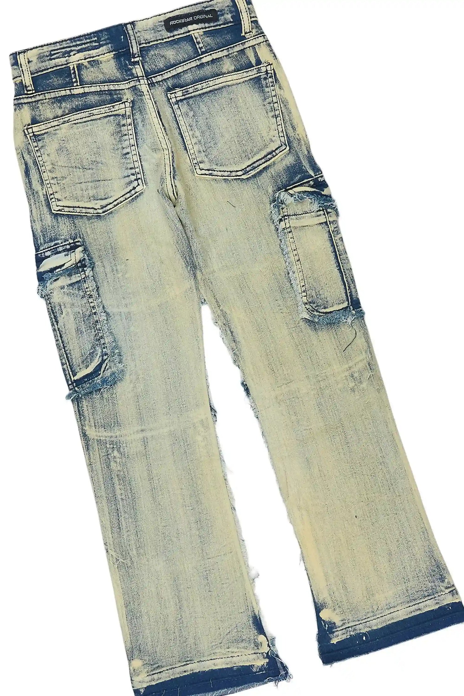 Boys Zayden Navy T-Shirt Stacked Jean Set
