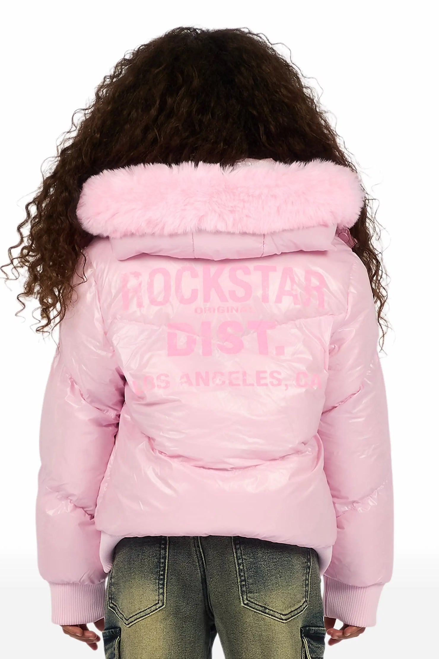 Girls Moncia Pink Puffer Jacket