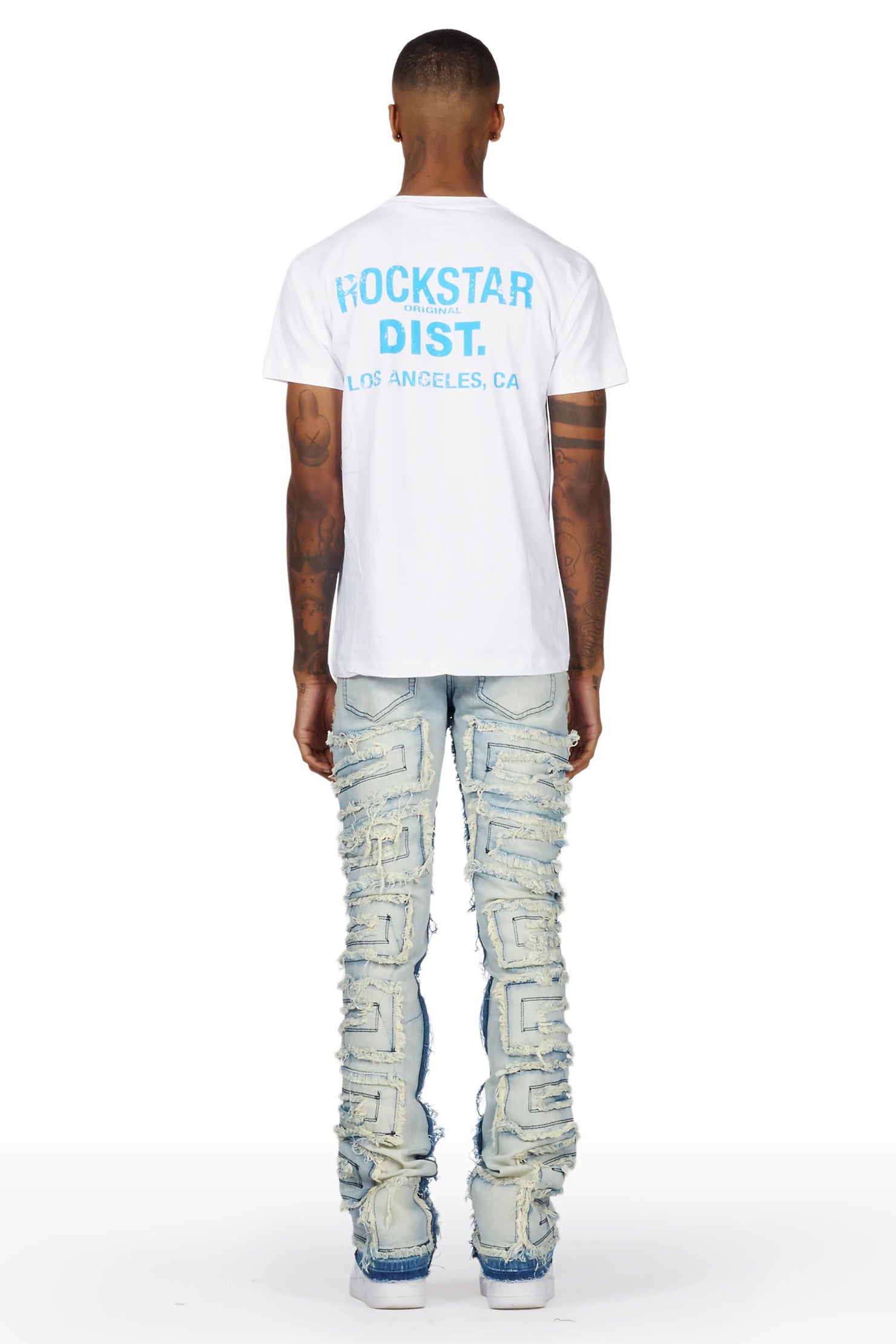 Wayland Blue Stacked Flare Jean