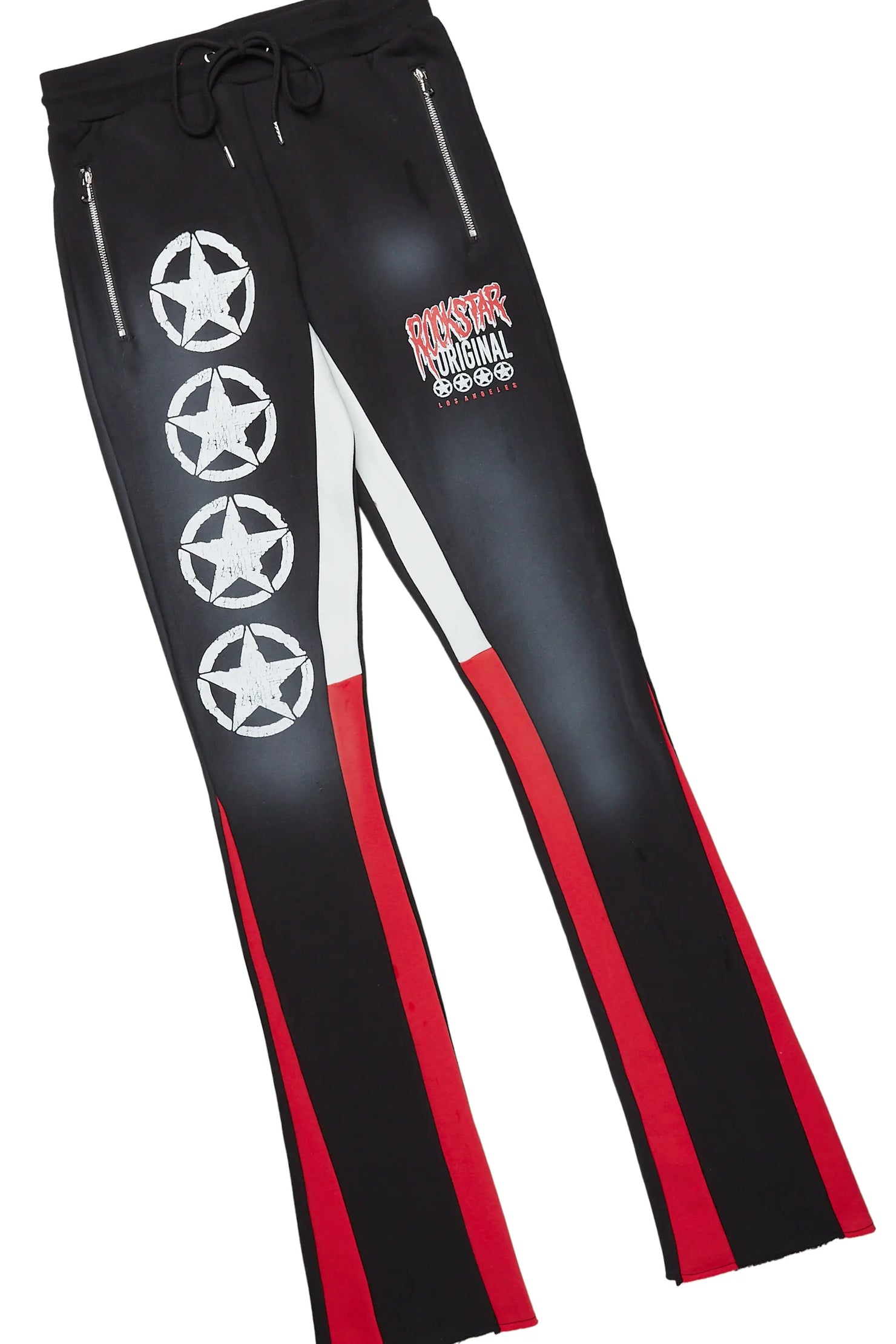 Wizzurd Black T-Shirt/Stacked Flare Pant Set