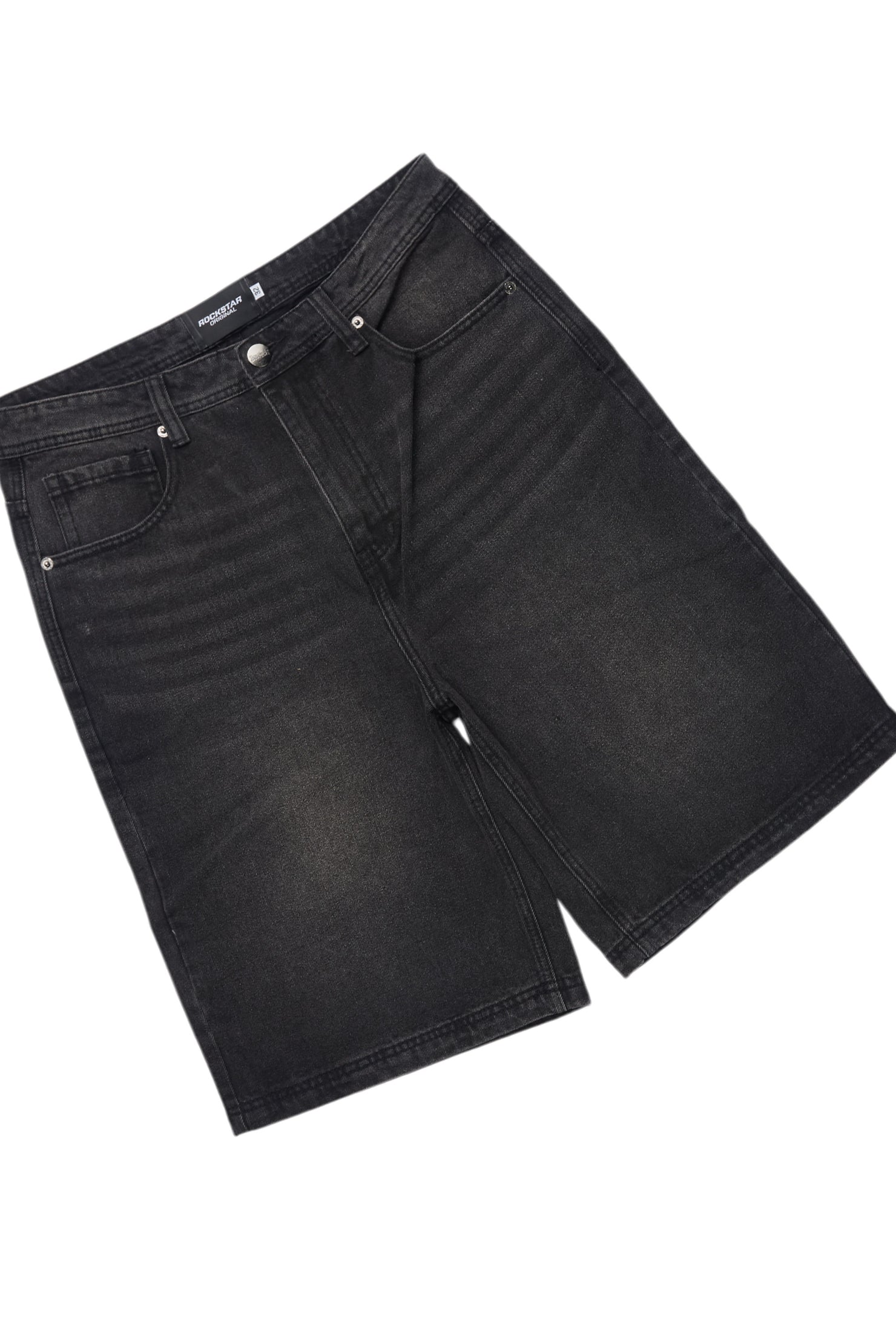 Drako Black Muscle Tee/Denim Jort Set