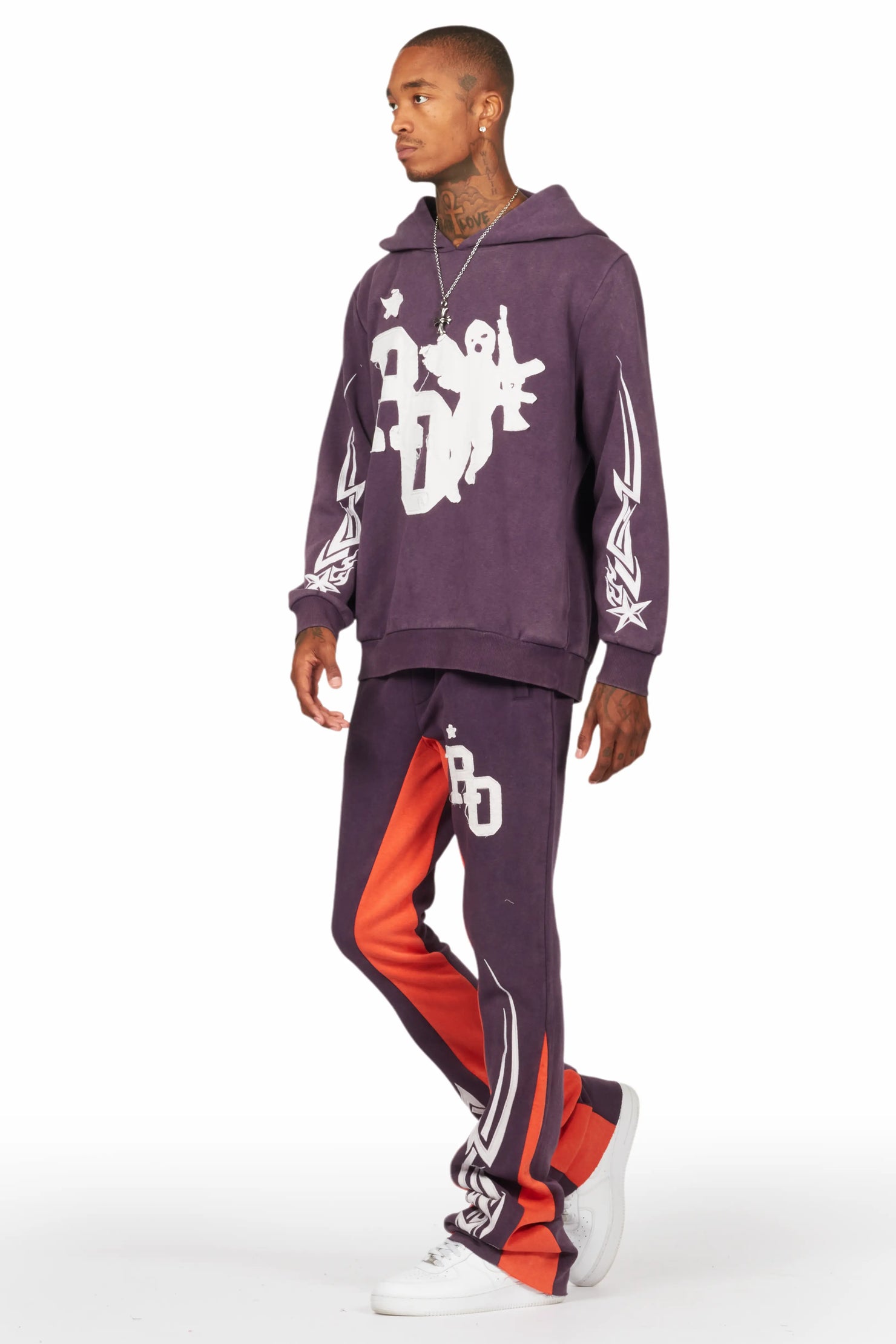 Pluton Purple Patchwork Stacked Track Set