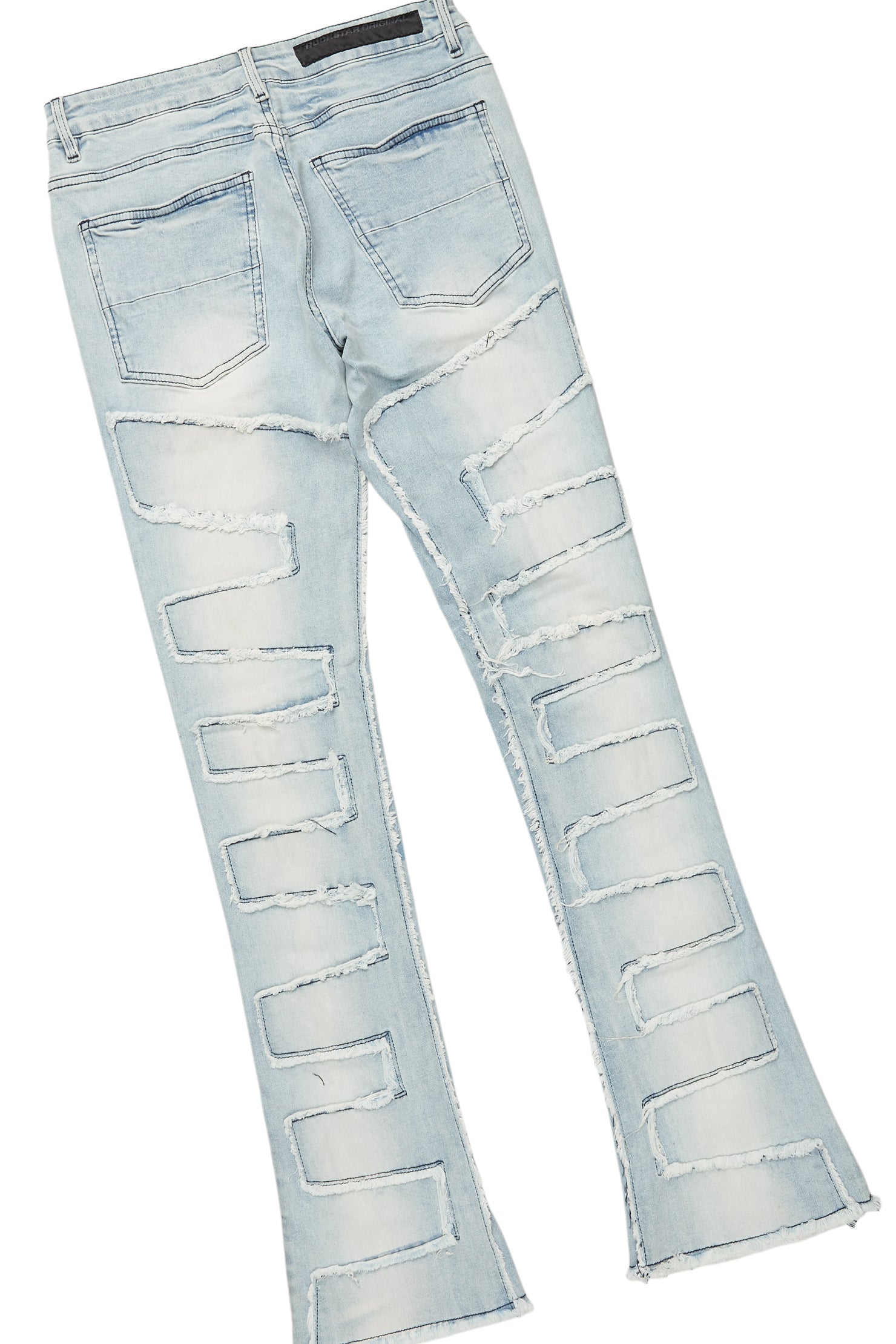 Oriel White/Black T-Shirt/Stacked Flare Jean Set