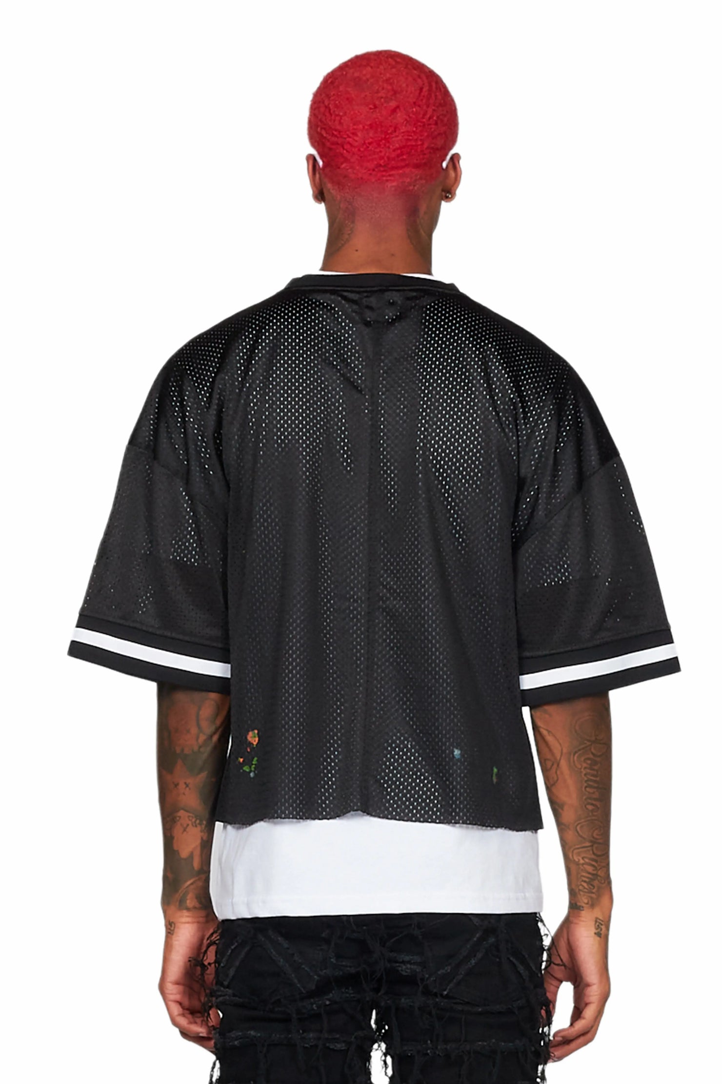 Carillo Black Graphic Mesh Jersey