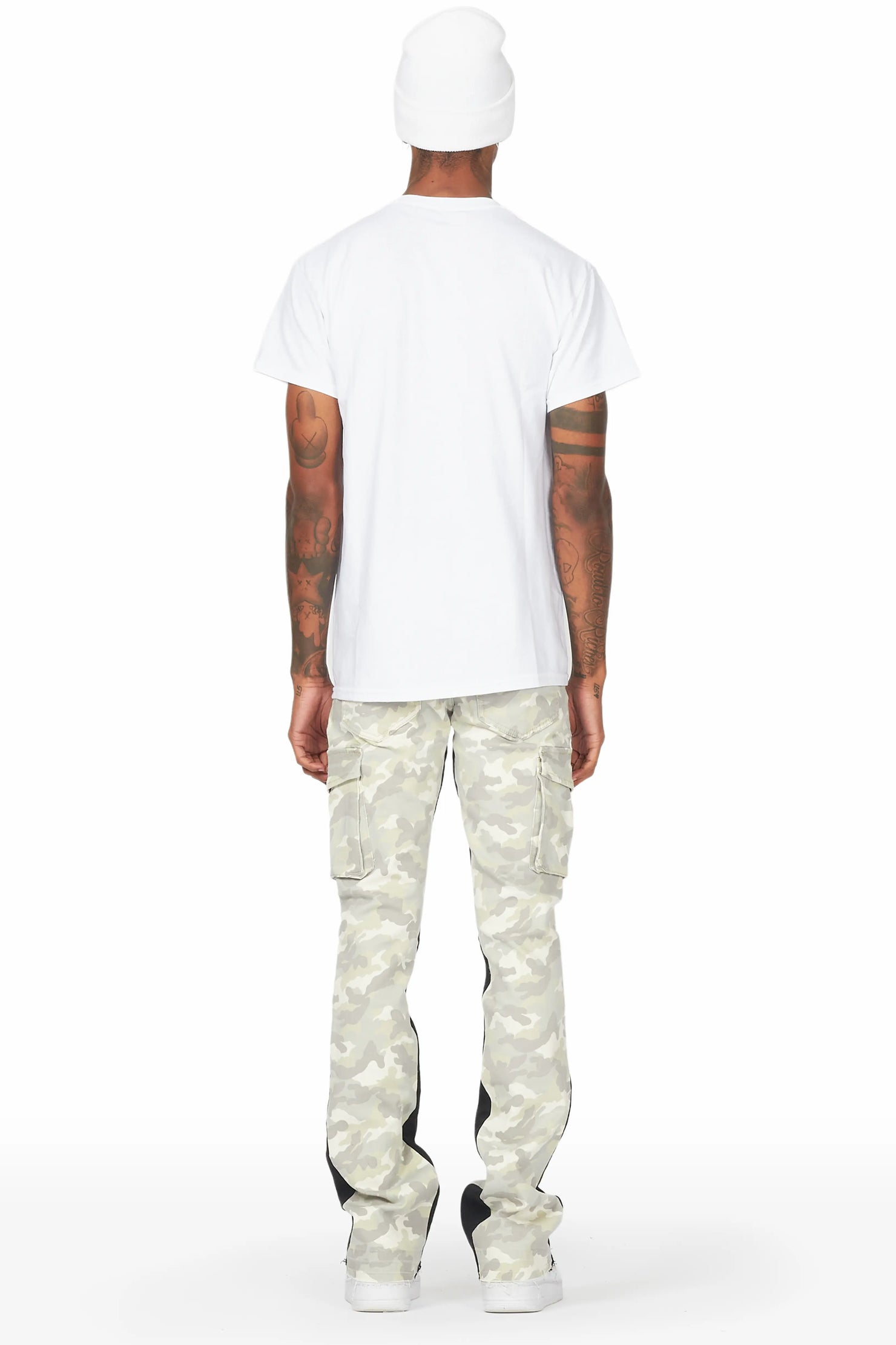 Decimus Light Camo Stacked Flare Jean