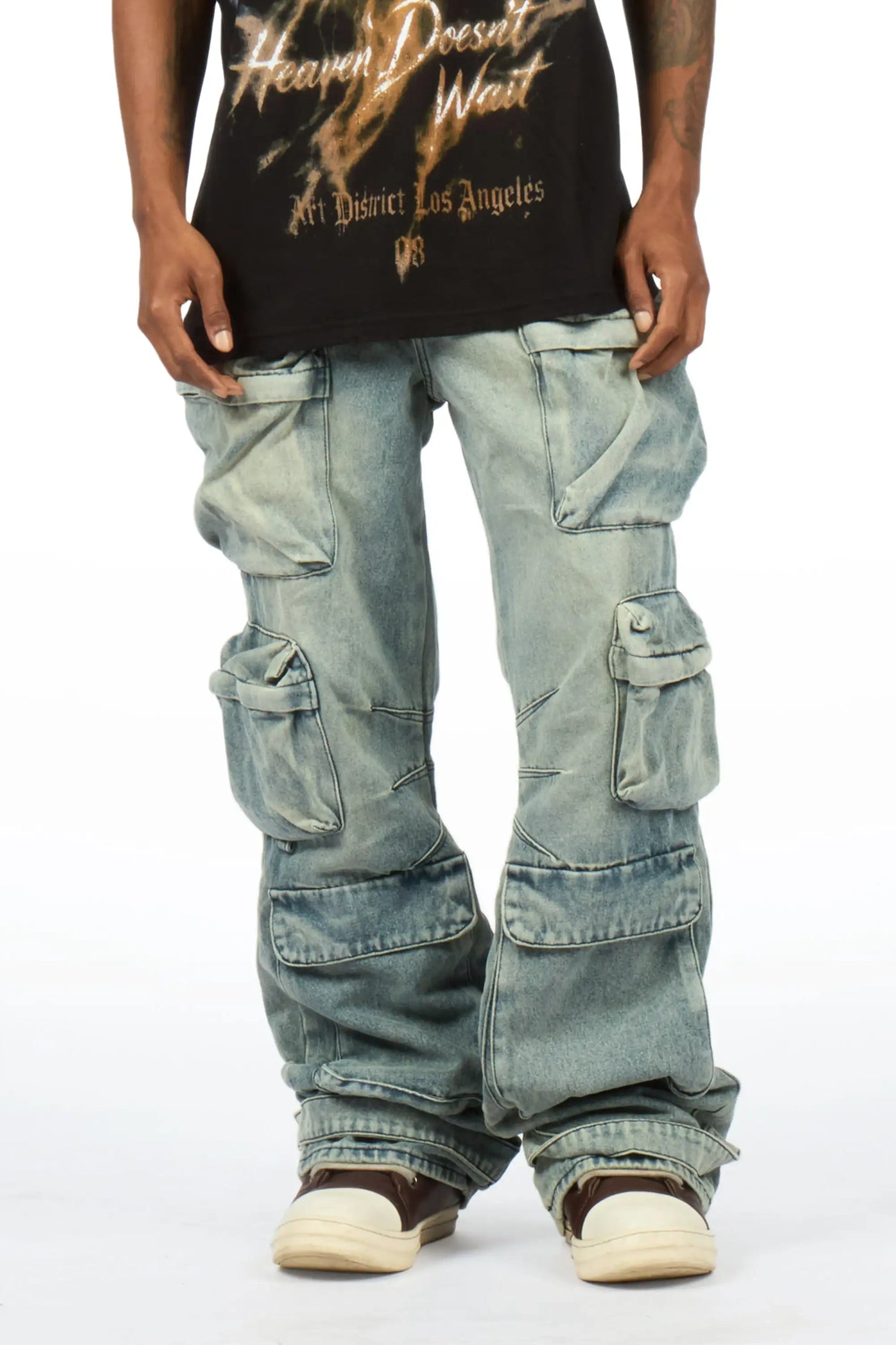 Mahesh Vintage Blue Baggy Fit Jean