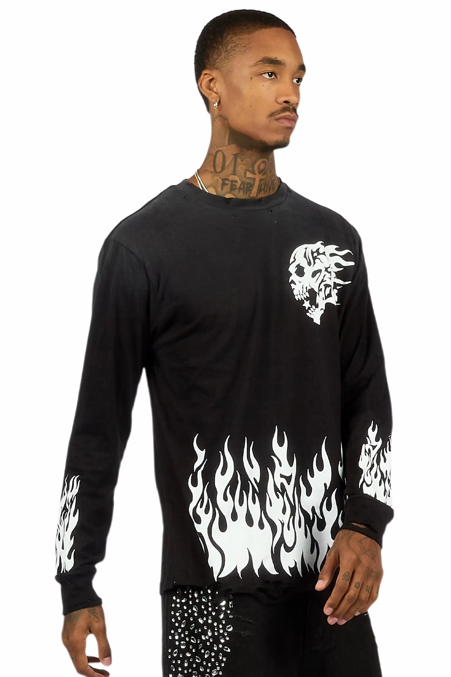 Bubble Black/White Long Sleeve Graphic T-Shirt